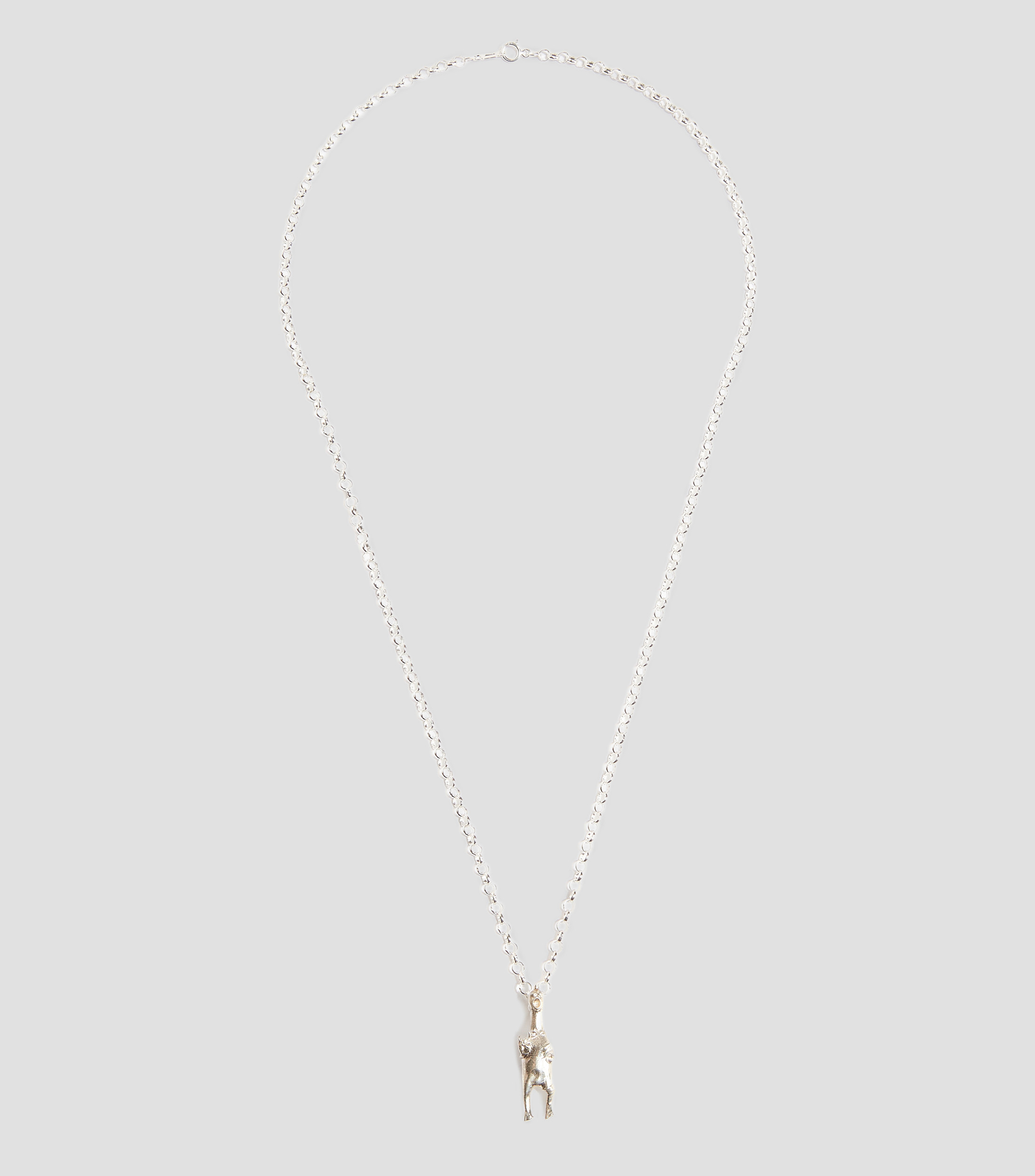 Set de Collar y Dije en plata Hombre