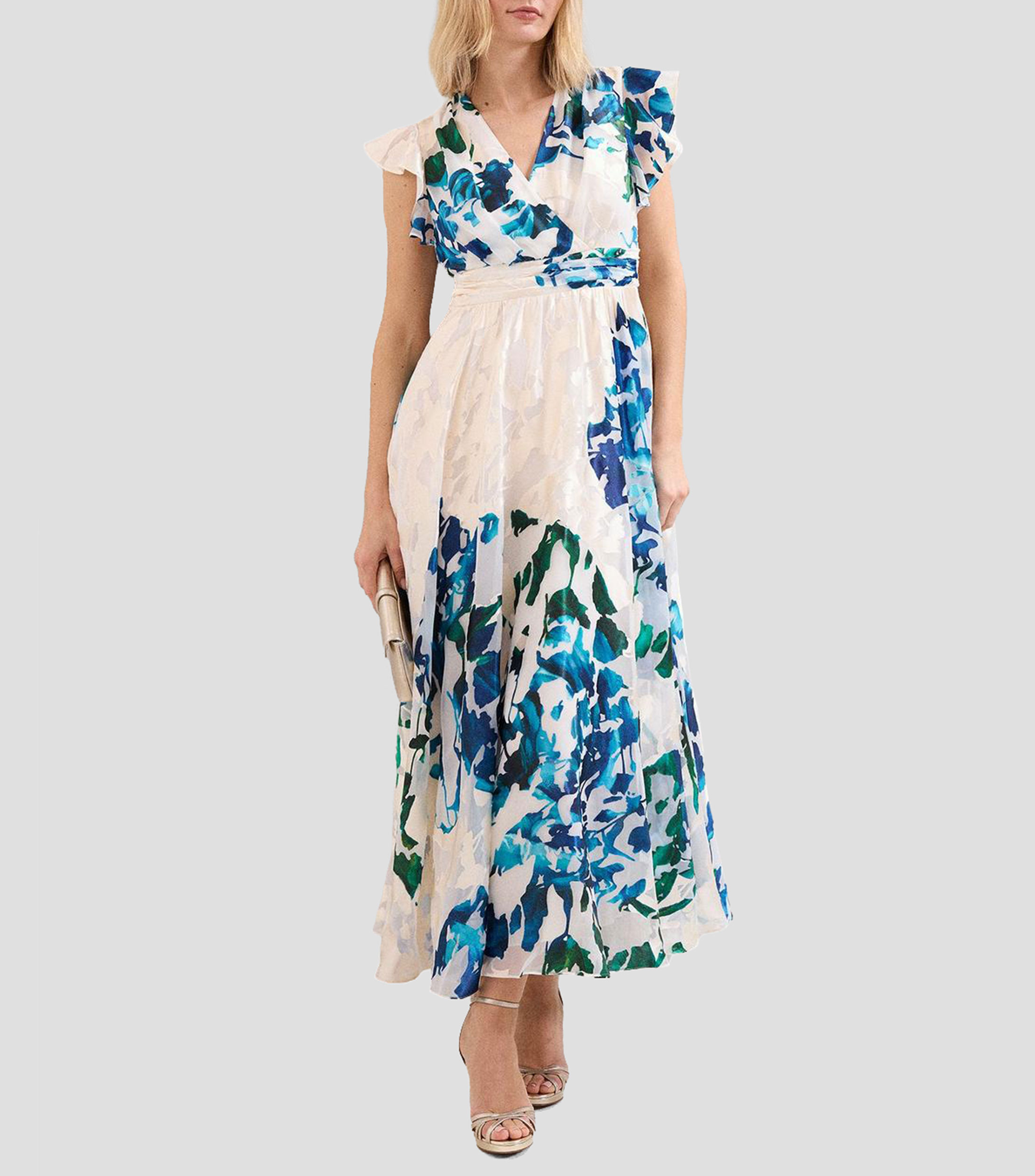Vestido largo estampado Liana Burnout Mujer