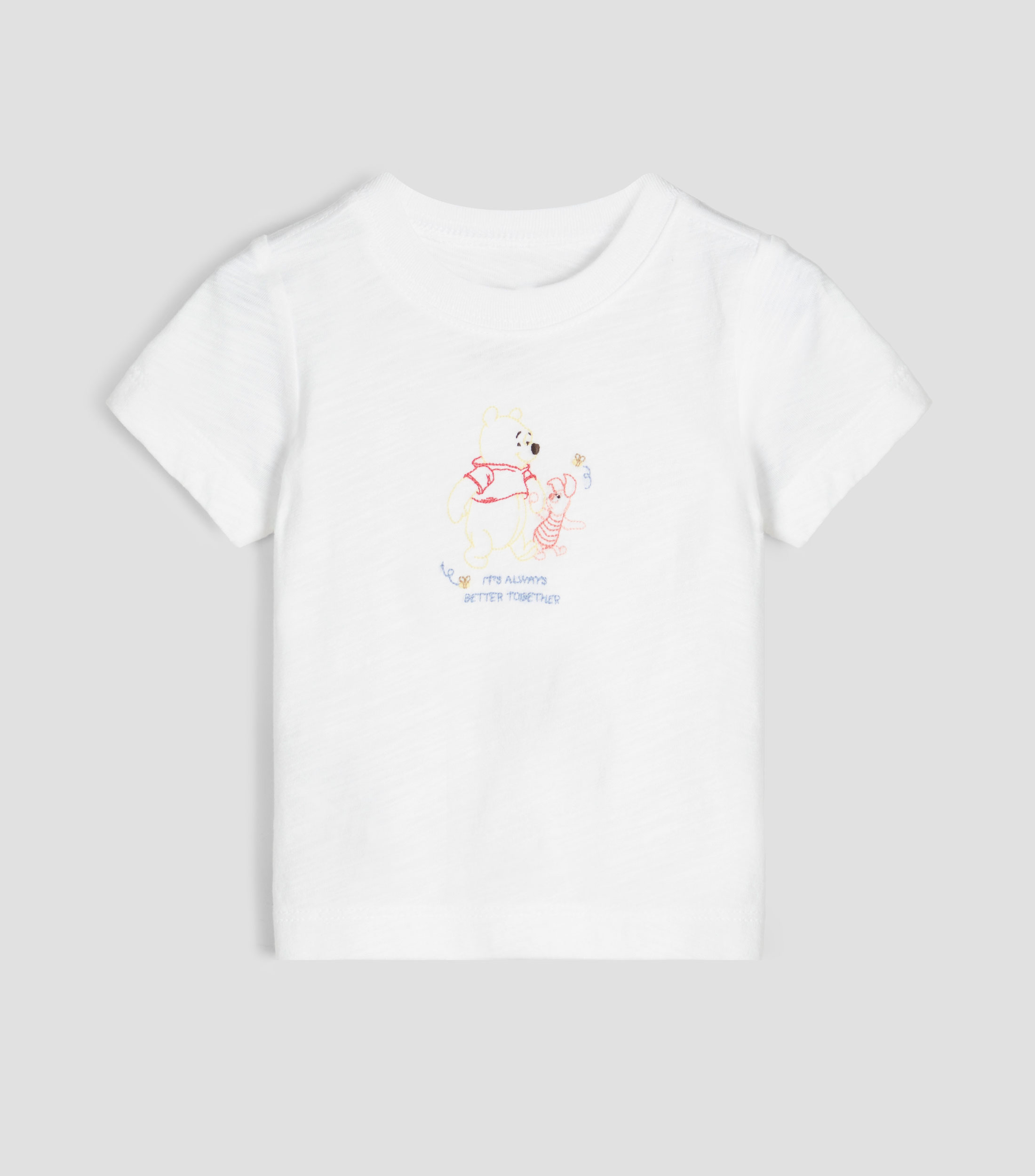 Playera cuello redondo manga corta lisa Bebé