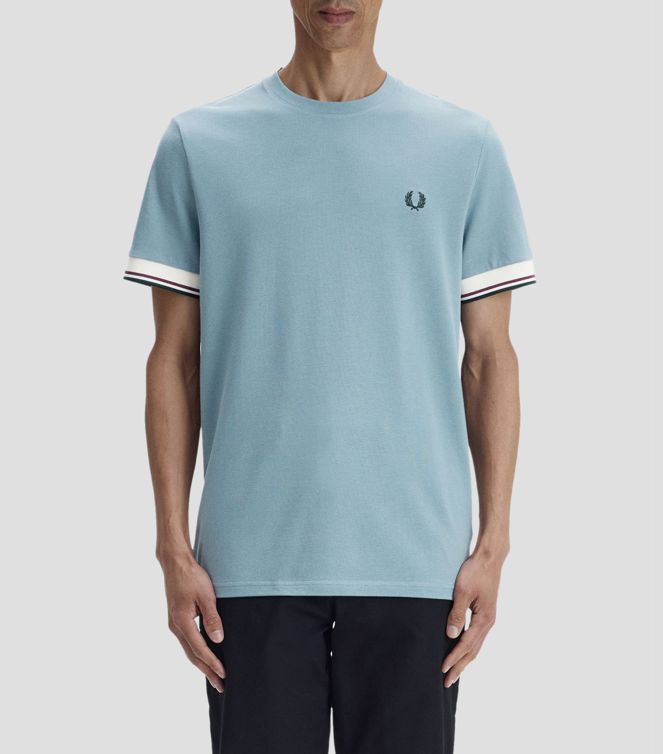 Playera cuello redondo manga corta lisa Hombre