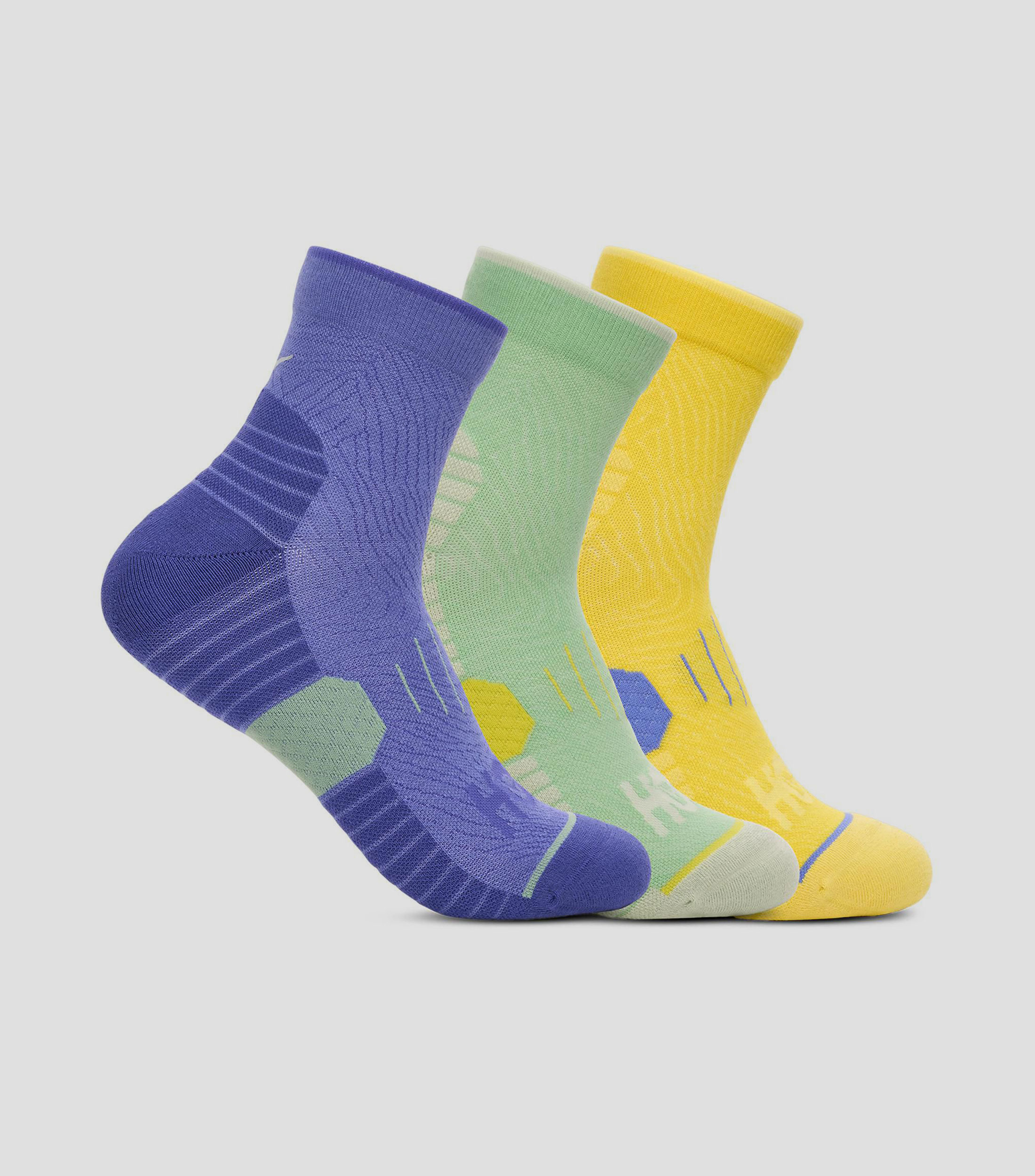 Set 3 calcetines para correr Quarter Run Unisex