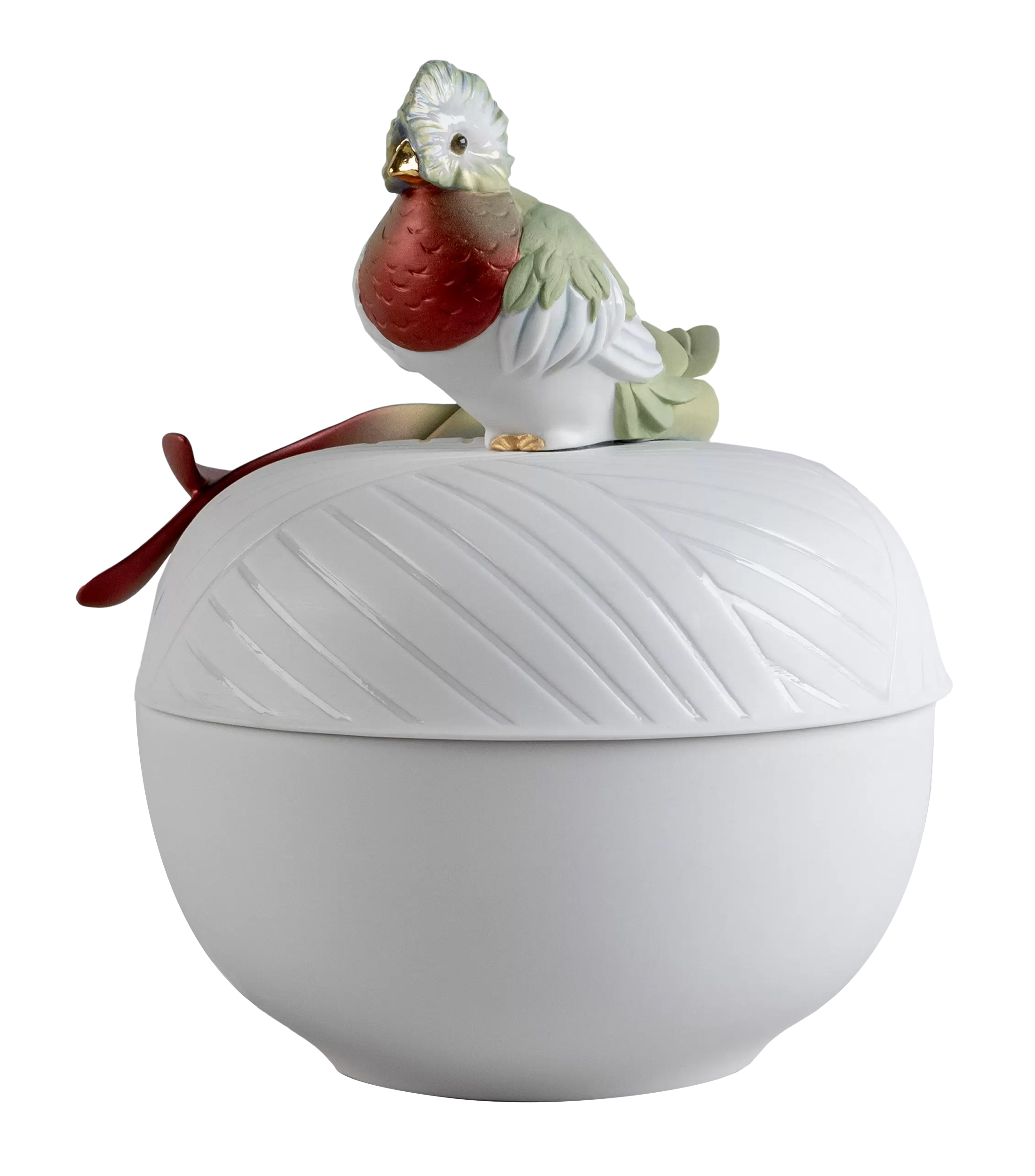 Escultura Caja Quetzal en porcelana