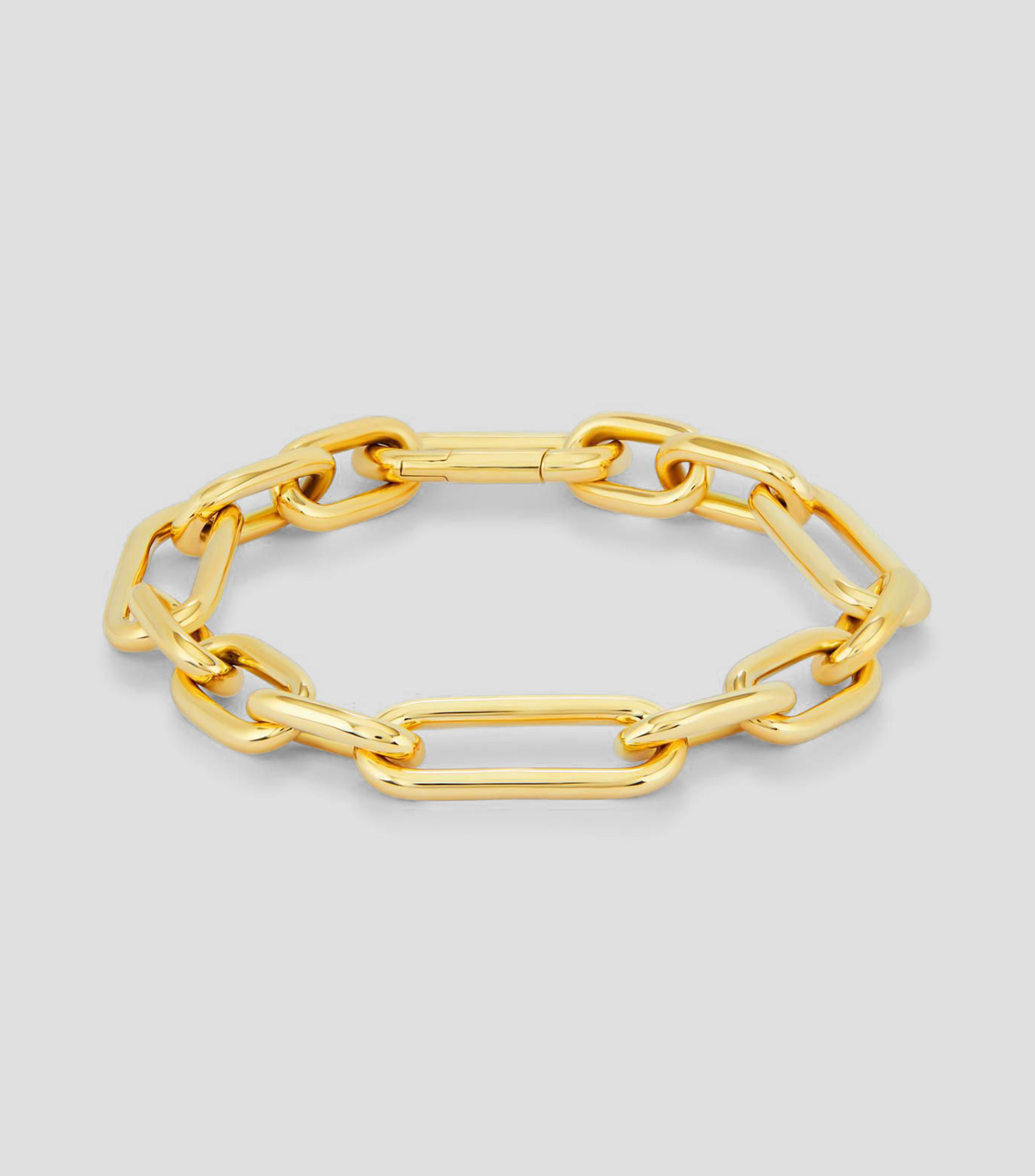 Pulsera en oro amarillo 18 kilates eslabones grande Suave Mujer