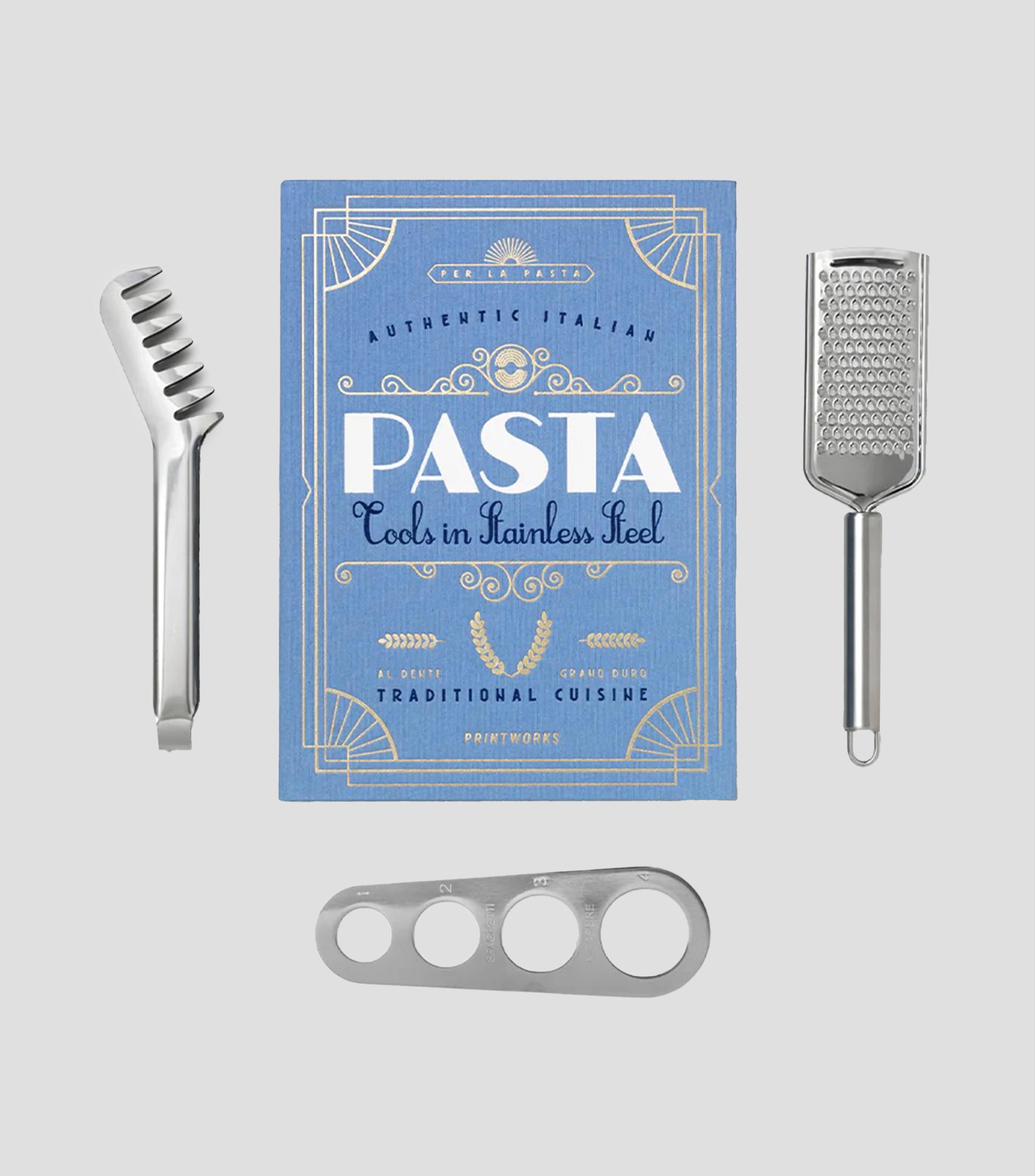 Set de utensilios para pasta Essentials plateado