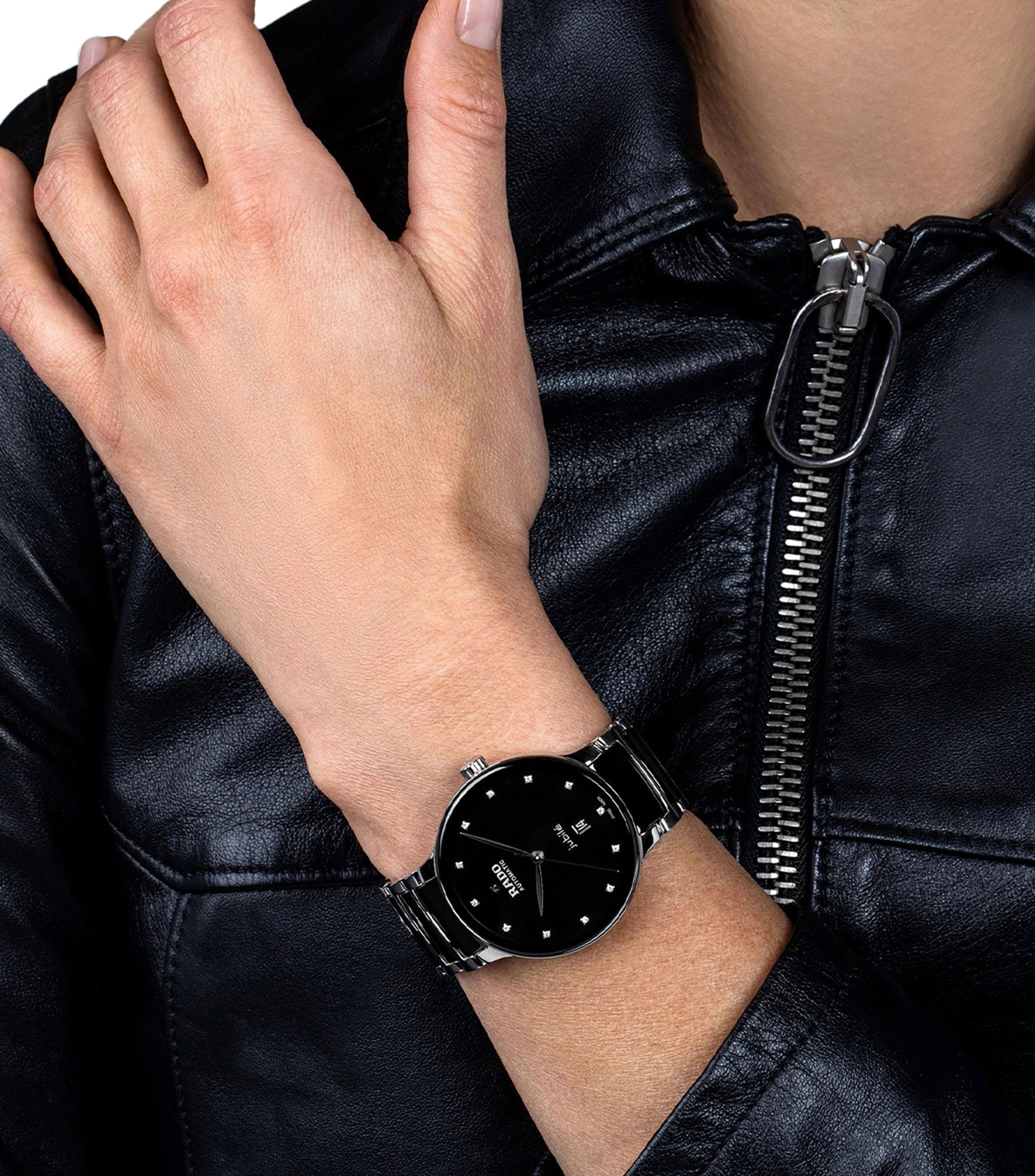 Reloj Unisex Automático Centrix Diamonds Classic Carátula Negra