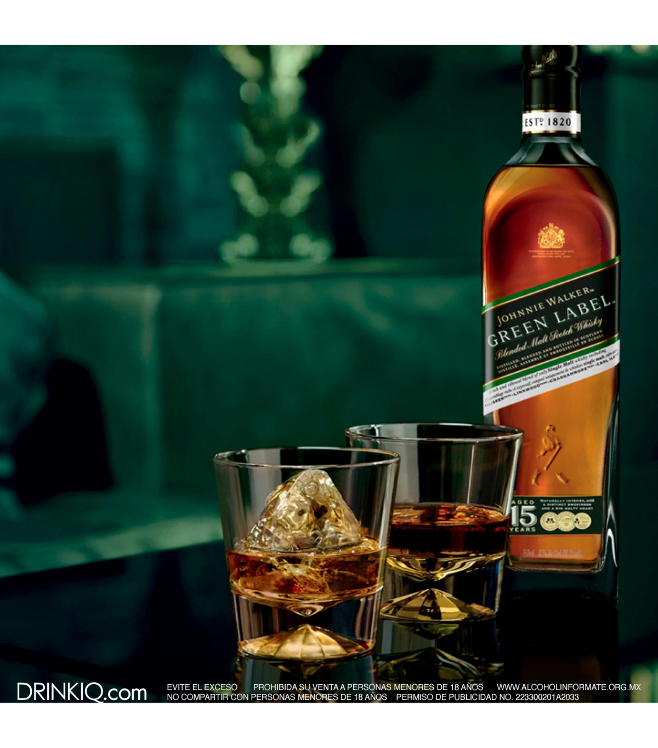 Whisky Johnnie Walker Green Label Blended Scotch, 700 ml