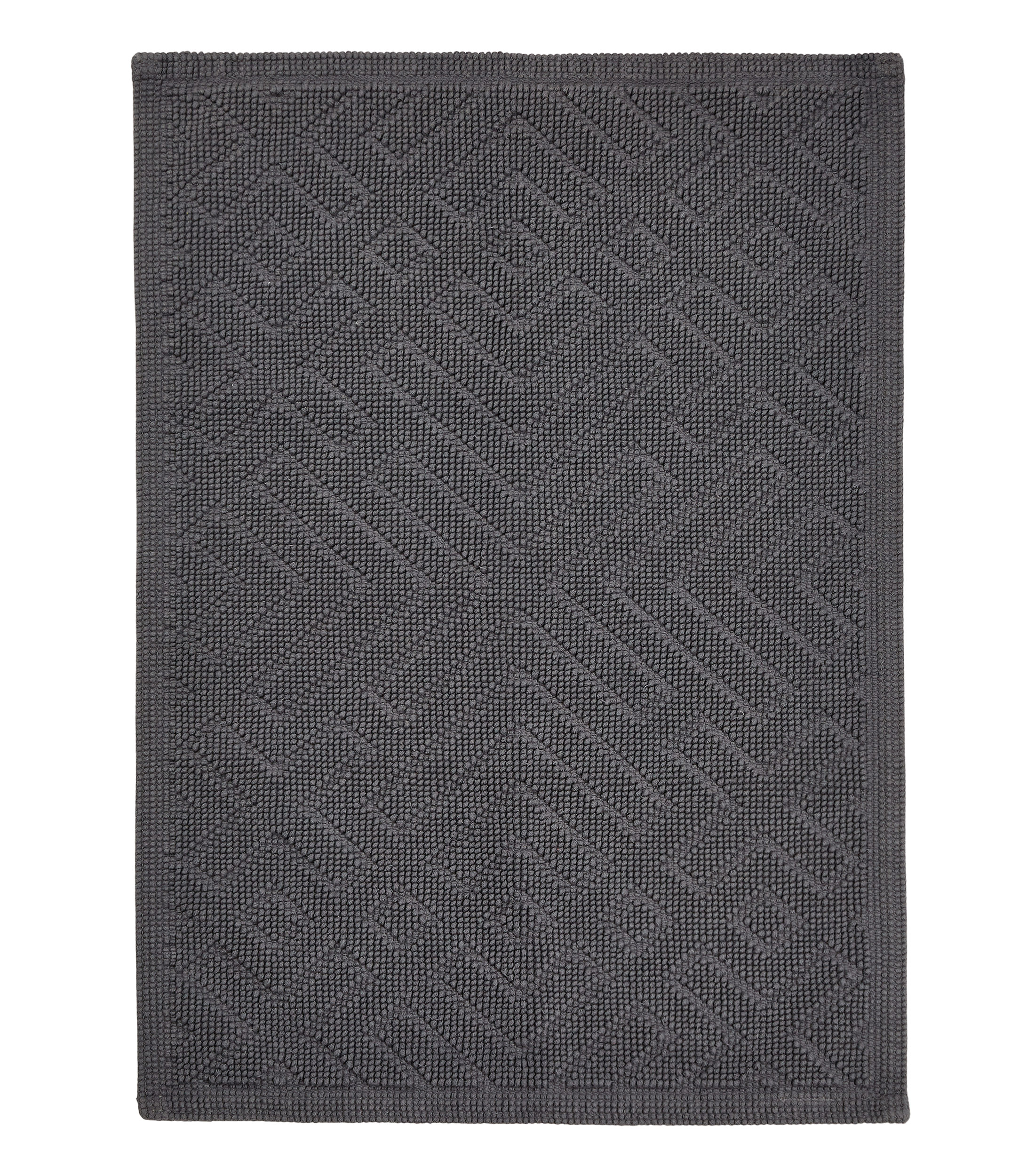 Tapete de baño Cross gris rectangular 70x50cm