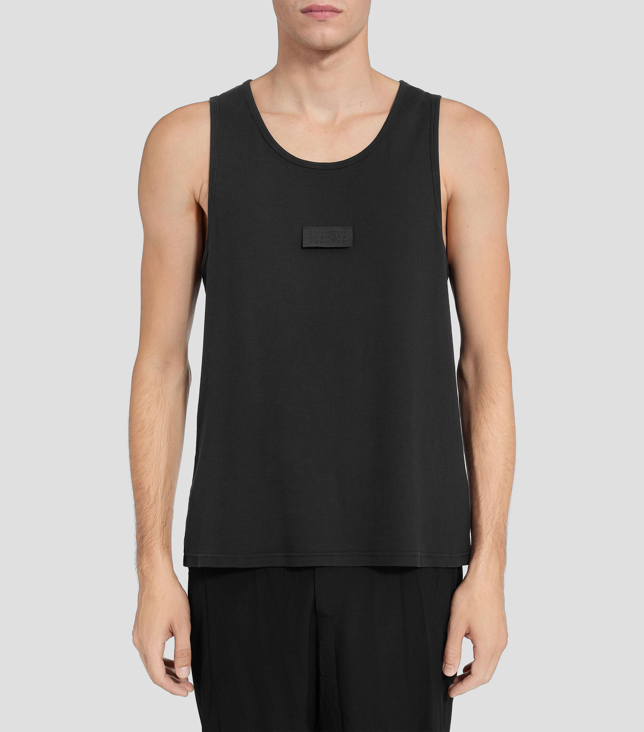 Playera de cuello redondo sin mangas lisa Hombre
