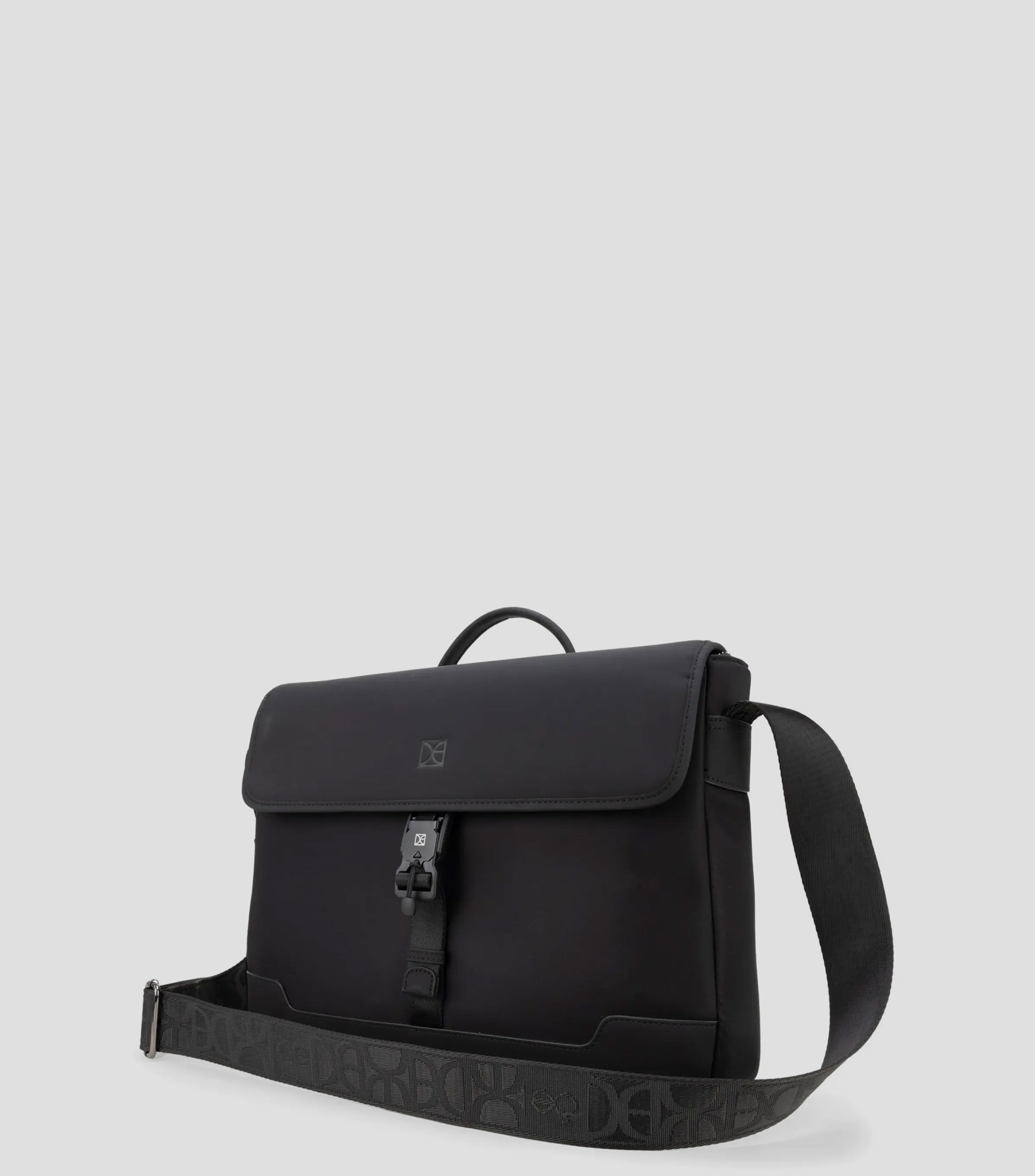 Bolso messenger portalaptop negro Uomo Grande liso Hombre
