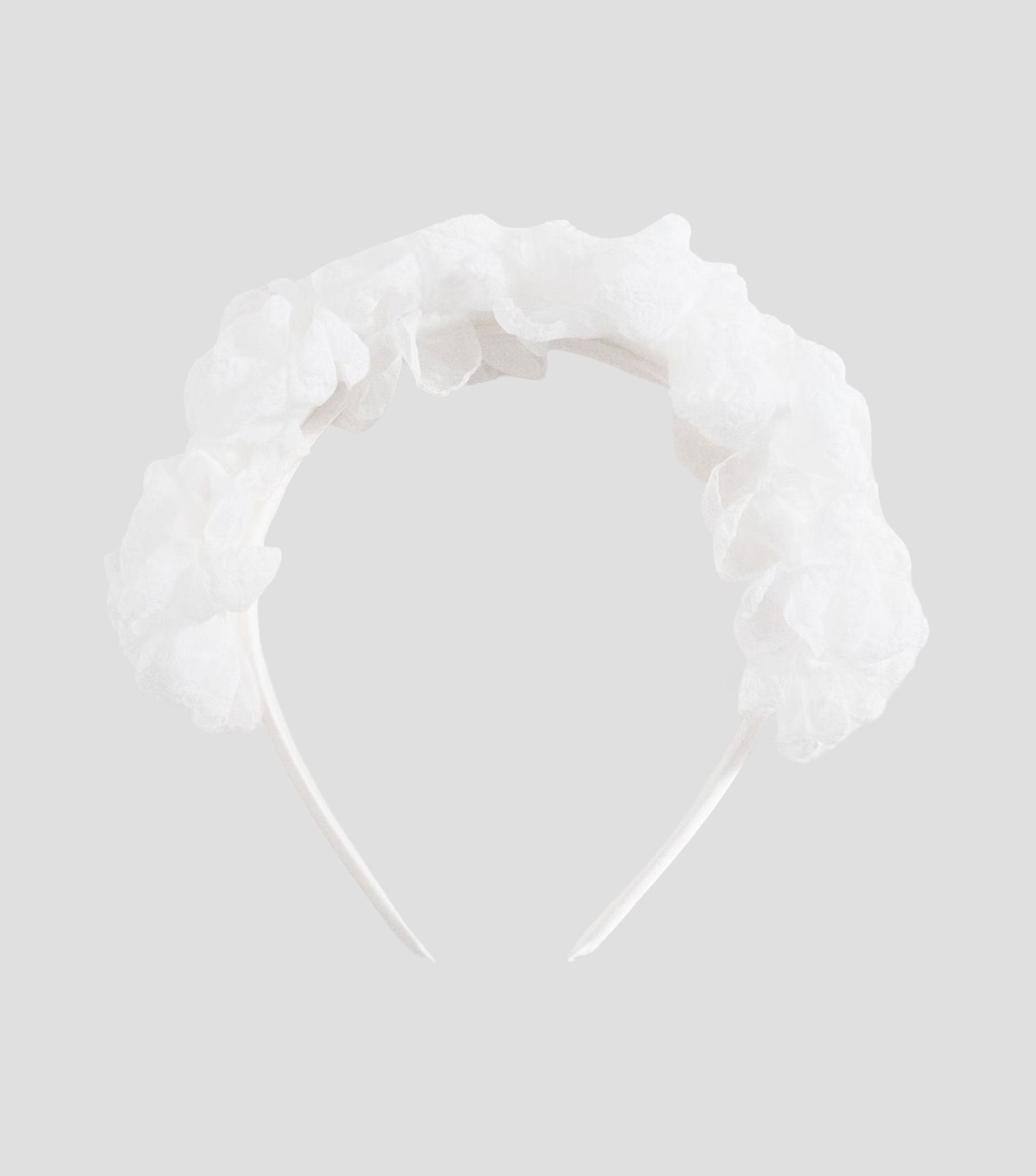 Diadema blanco con flores Niña