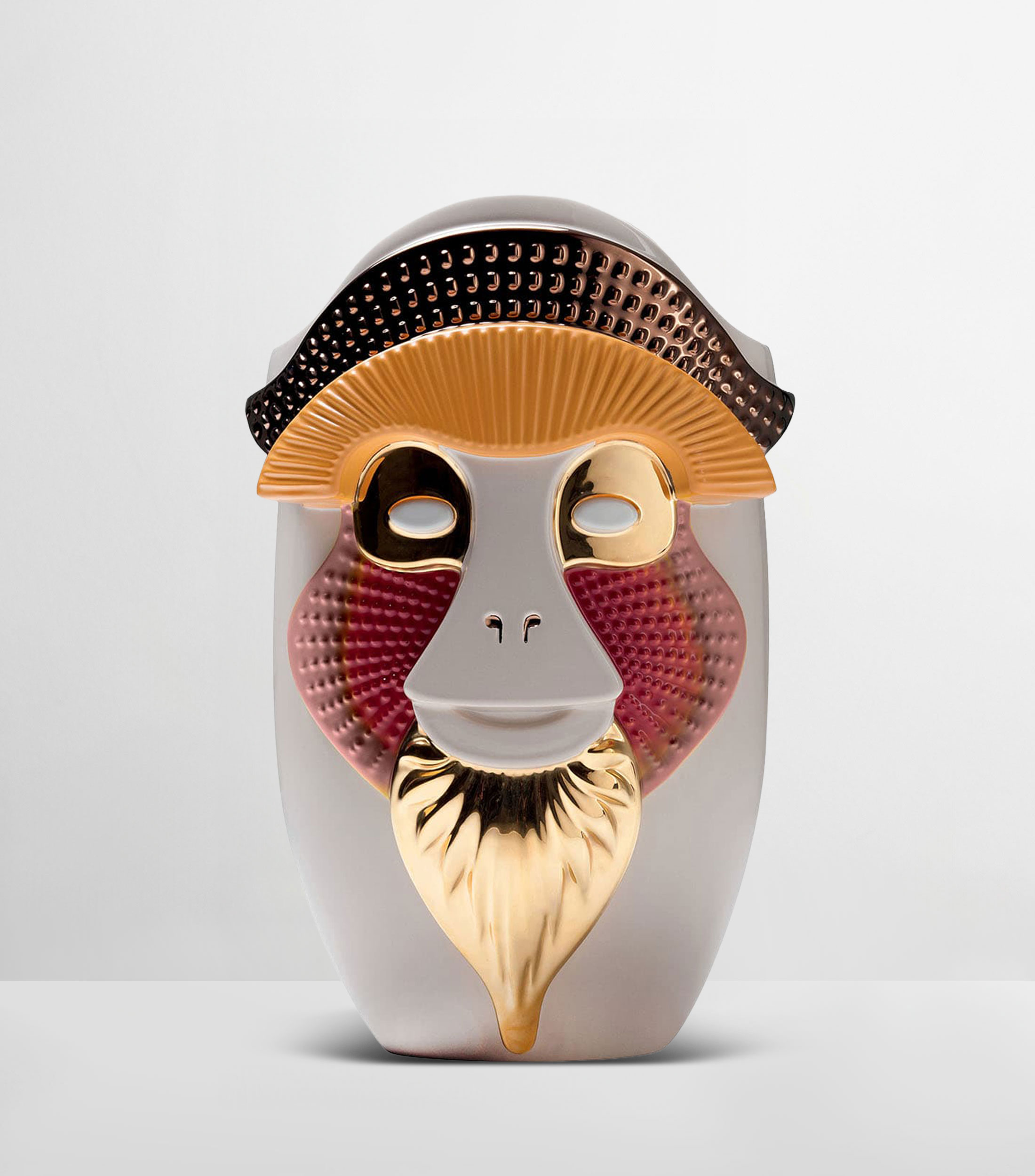 Jarrón decorativo Primates Brazza en cerámica