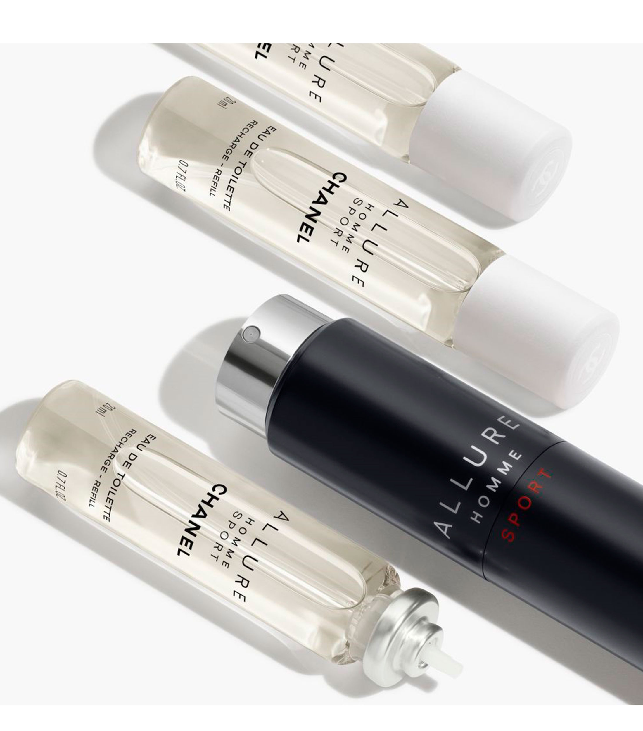 EAU DE TOILETTE VAPORIZADOR DE VIAJE RECARGABLE, 3 X 20 ML