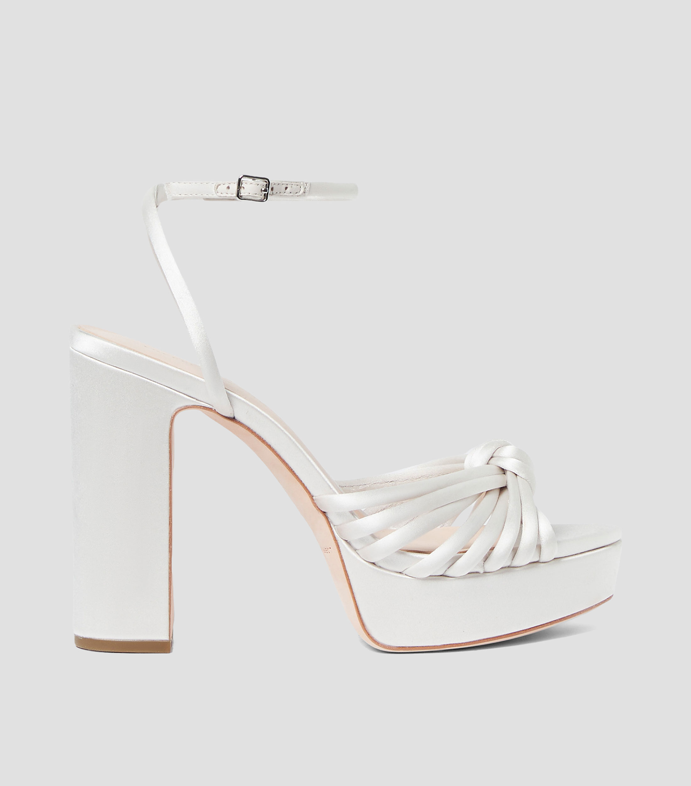 Sandalias tacón alto ancho lisas Mujer
