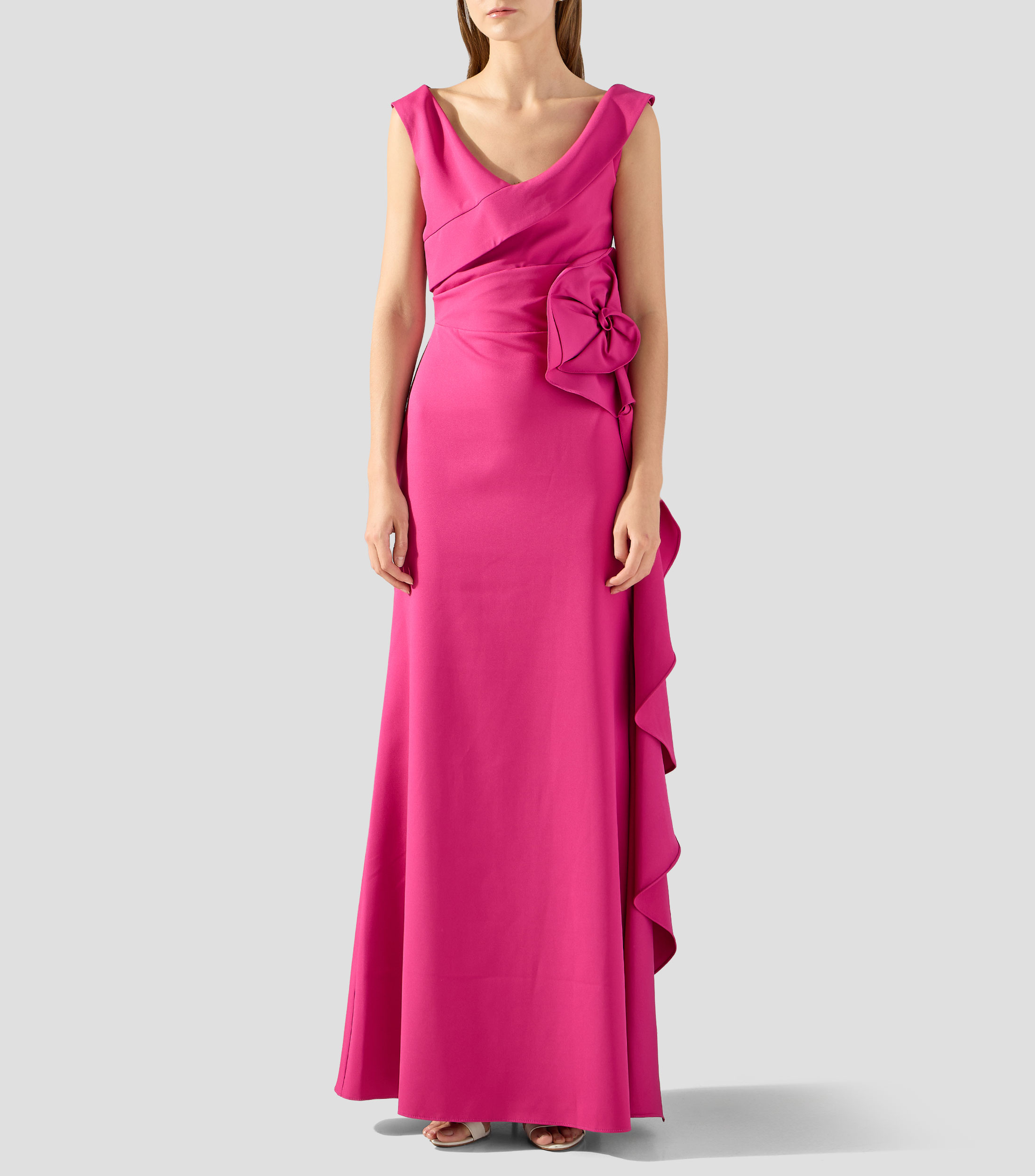 Vestido de fiesta largo liso Mujer