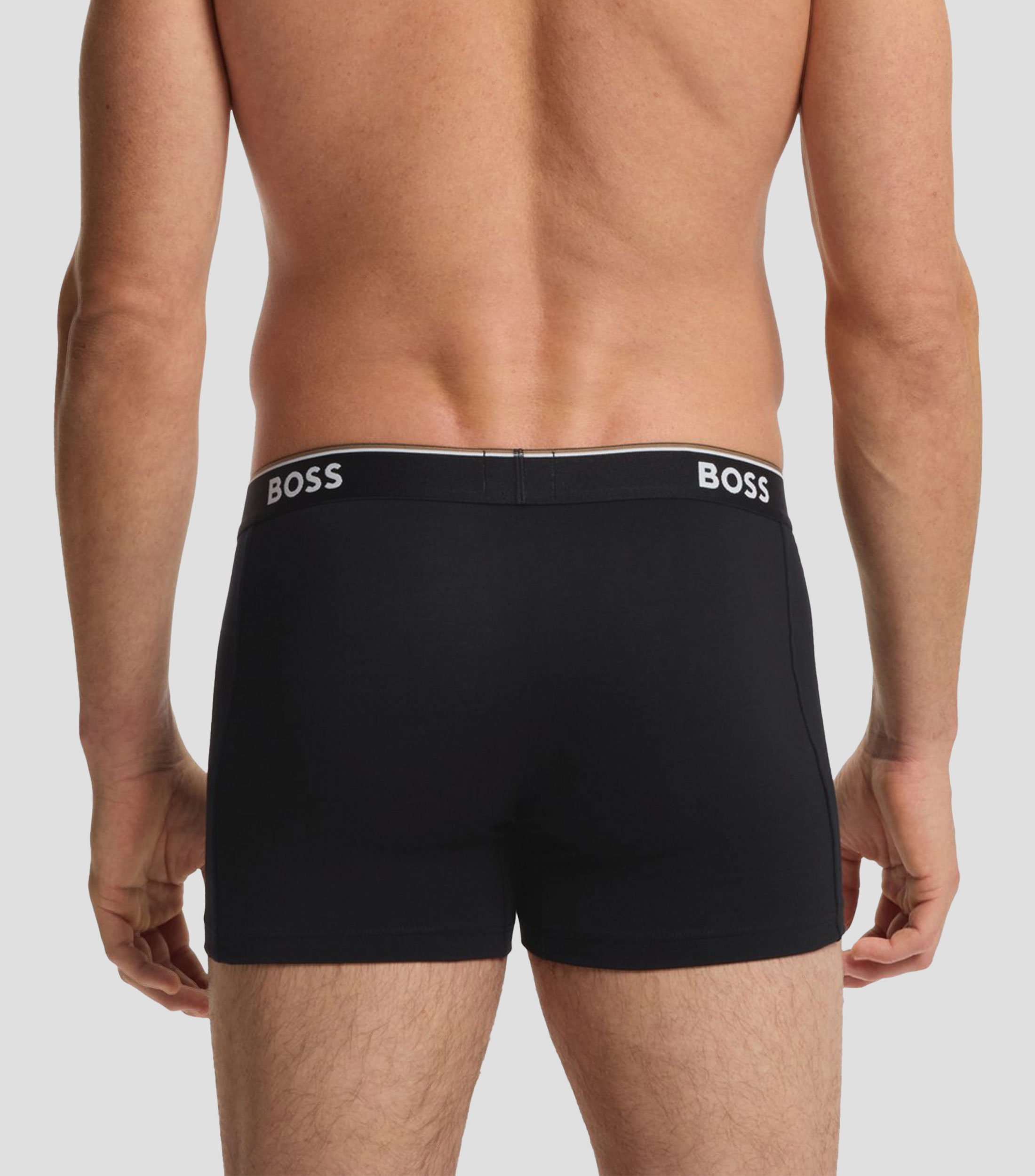 Set de tres boxers Boss con logos en algodon elastico Hombre