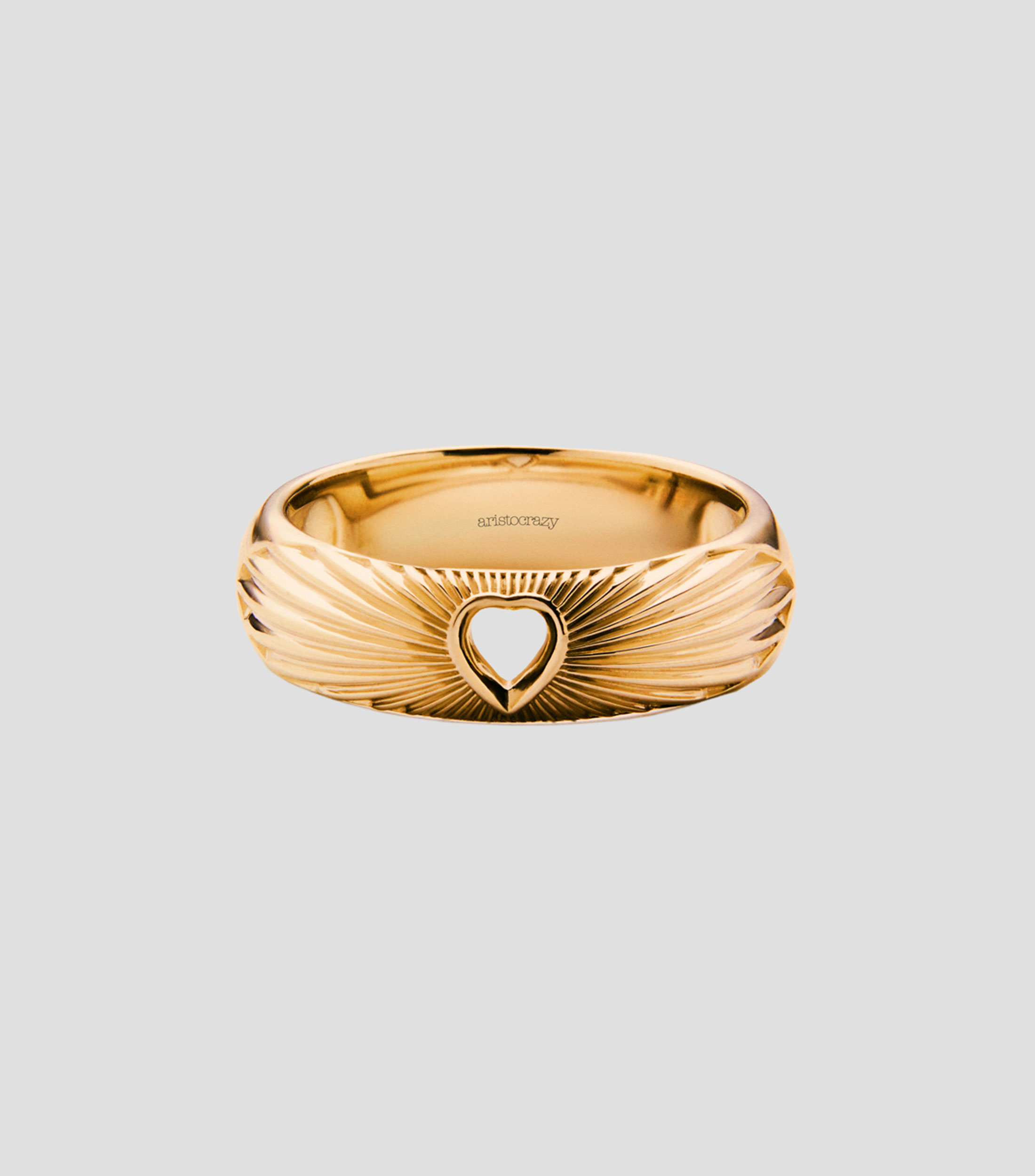 Anillo en Plata .925 con corazón y textura guilloché Mujer
