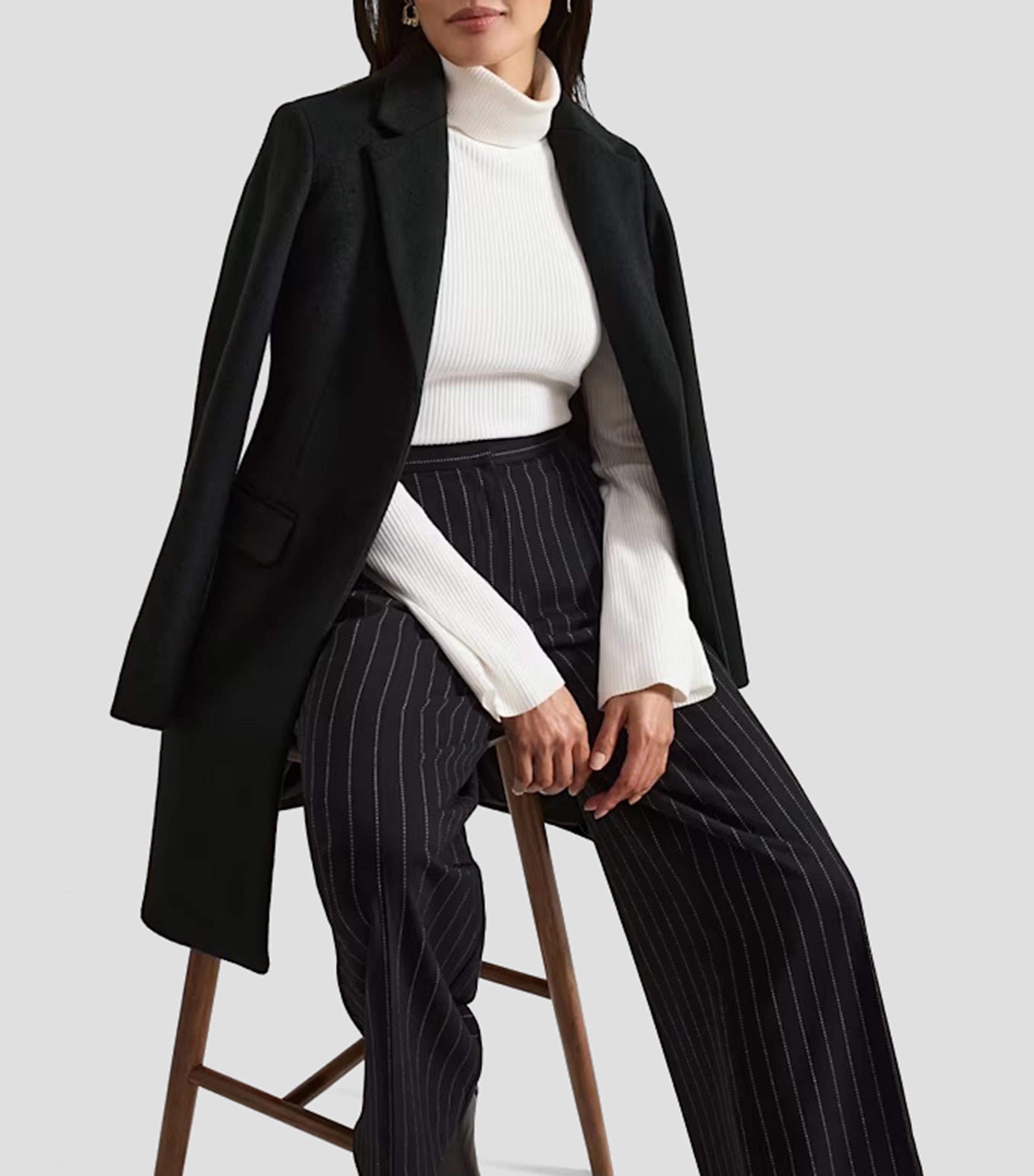 Abrigo midi con botonadura Mujer