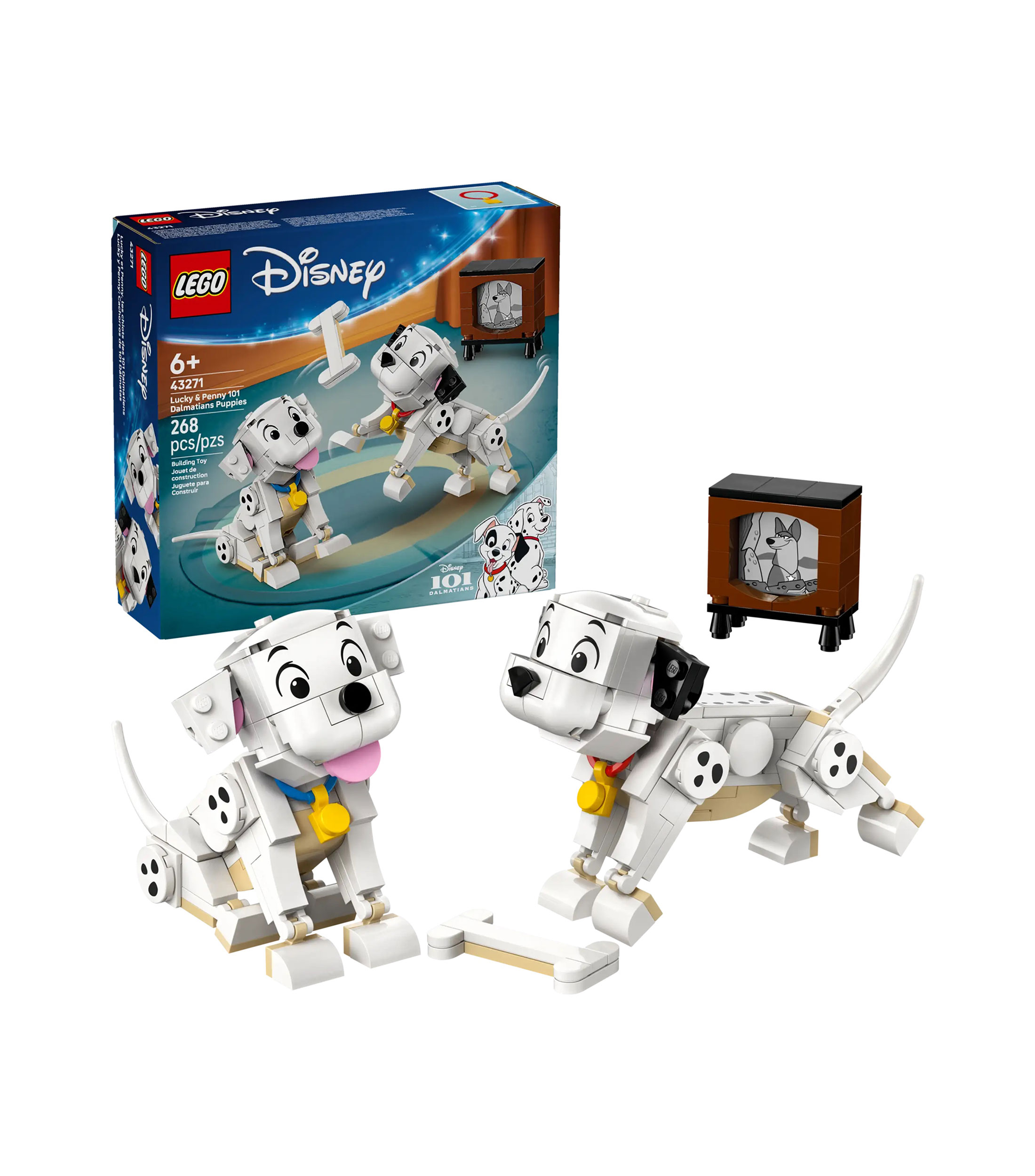 Lego Disney, Lucky y Penny Cachorros de 101 Dálmatas 43271