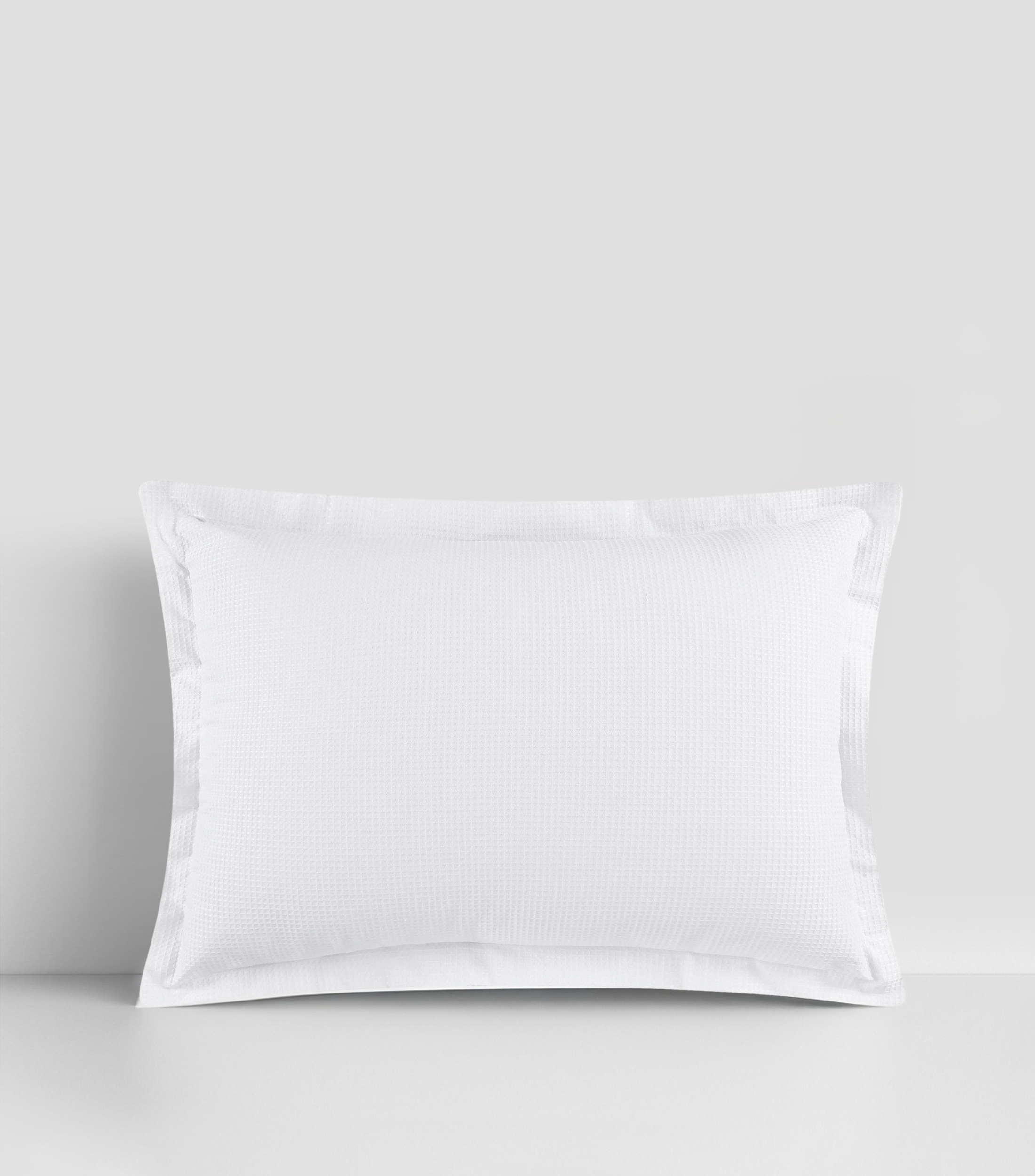 Funda decorativa para cojín estándar de algodón blanco
