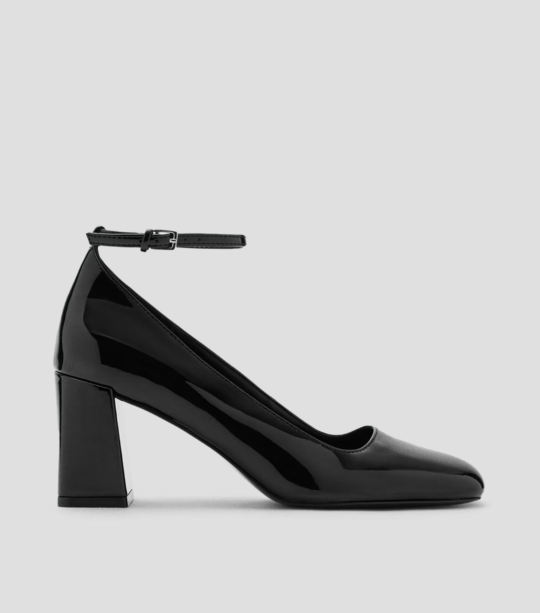 Zapatillas Mary Jane con tacón medio cuadrado Mujer