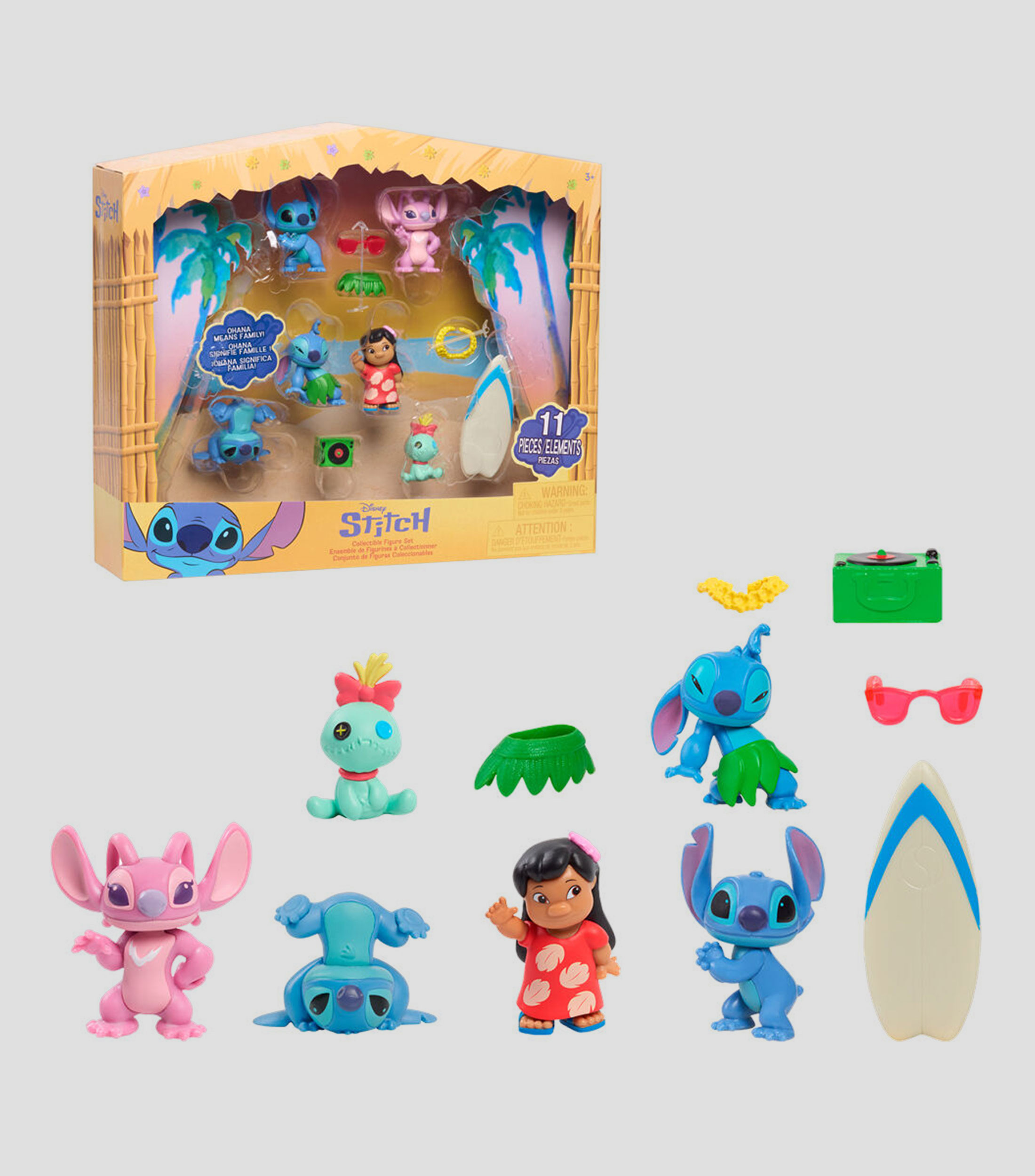 Set 6 Figuras con accesorios Stitch Disney