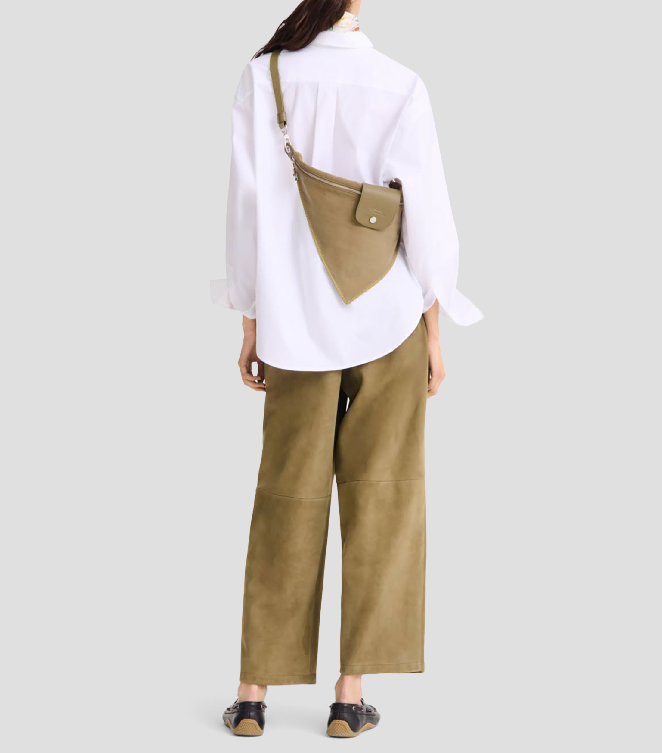 Bolsa crossbody caqui Le Pliage Baroud con diseño liso Mujer