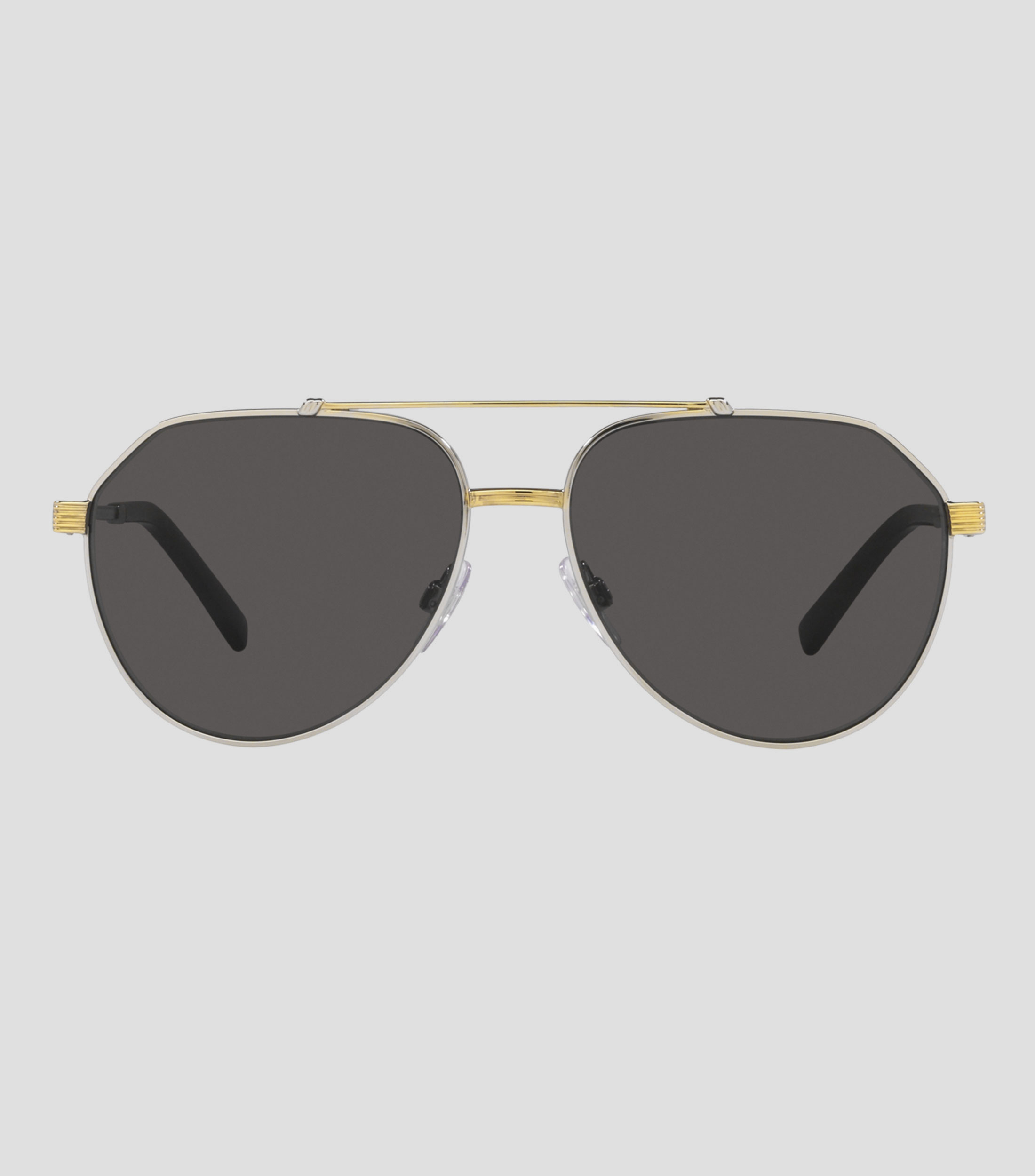 Lentes de sol aviadores acero Hombre