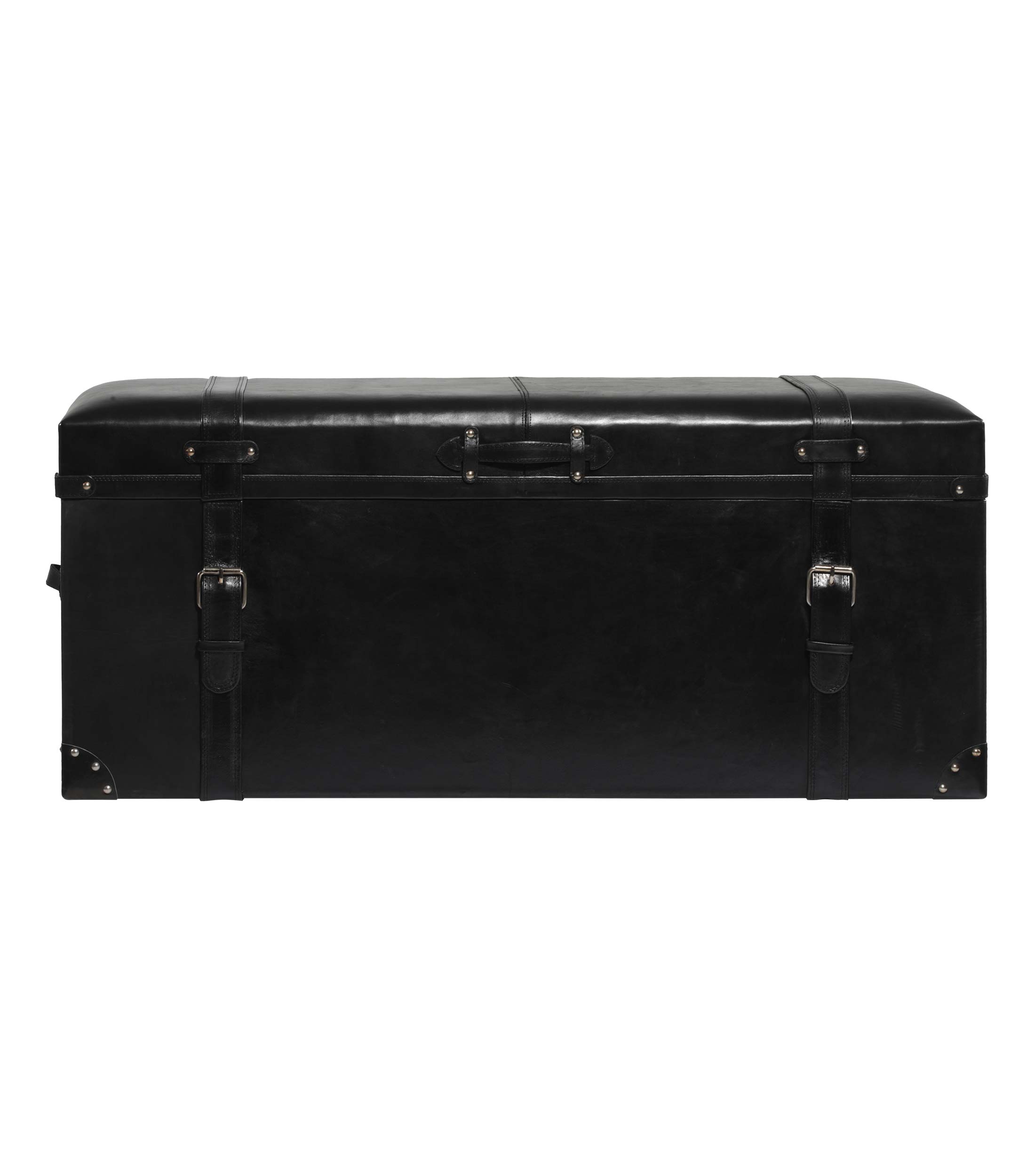 Pie de Cama Cushion en Piel Negro