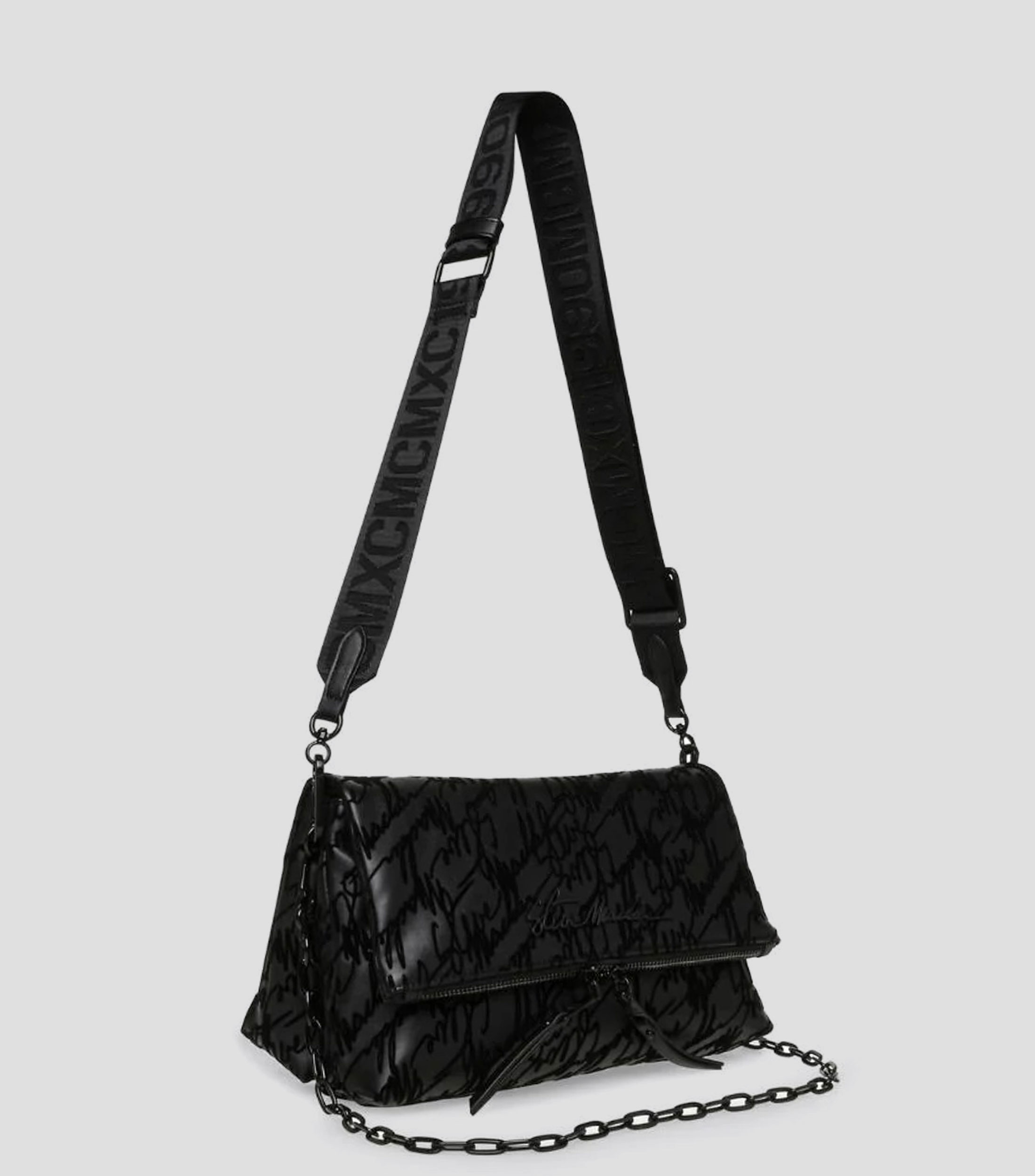 Bolsa crossbody negra Bdorcy con logotipos Mujer