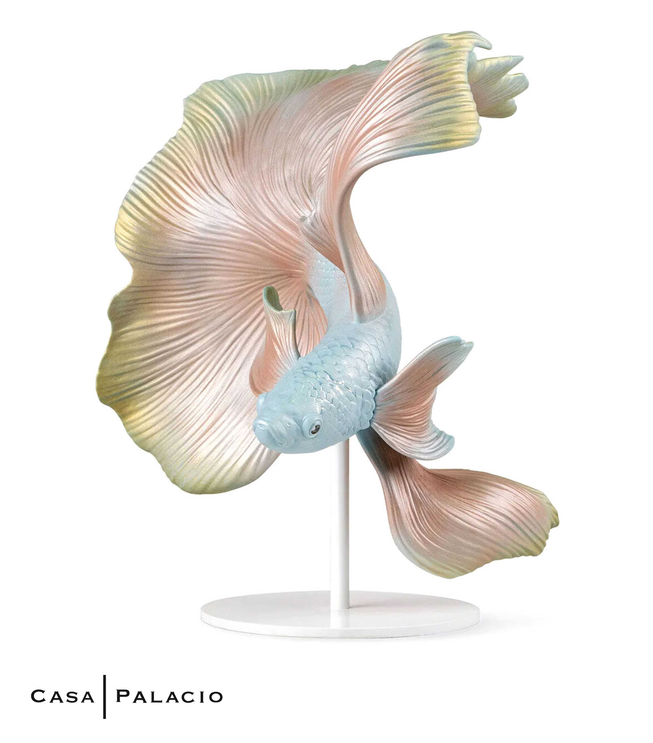 Escultura Pez Betta Izquierdo en porcelana