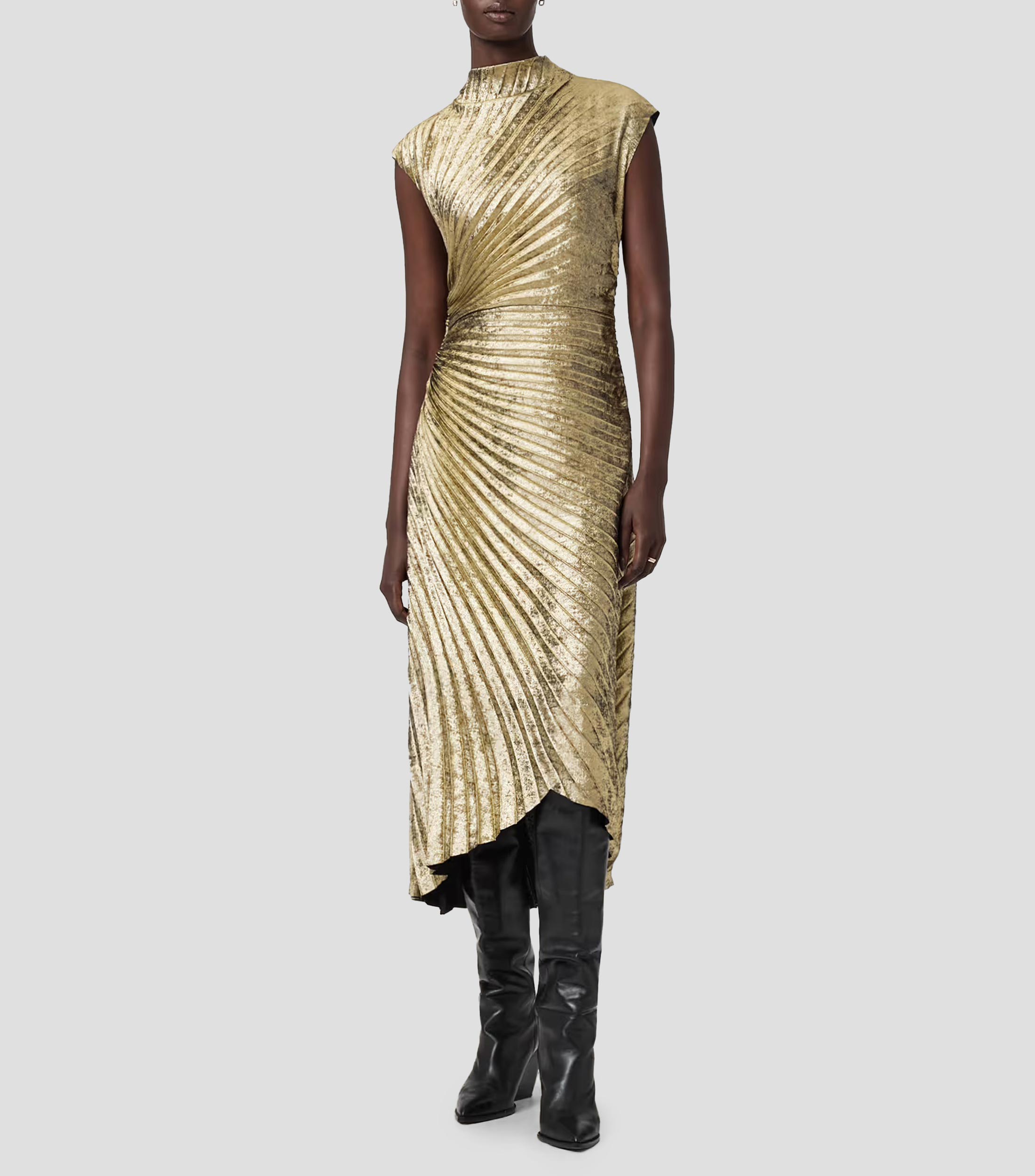 Vestido de fiesta largo liso Mujer