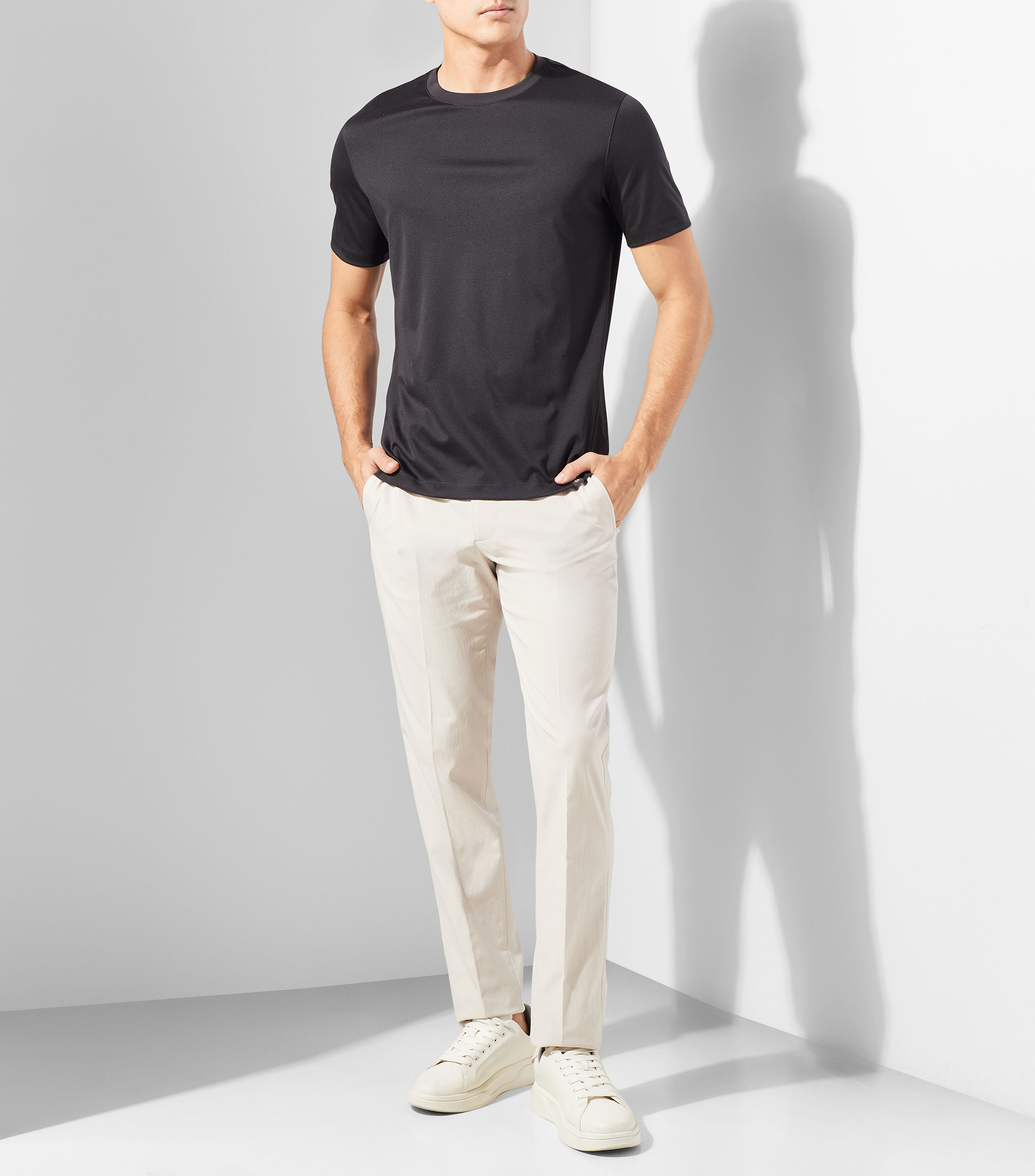 Playera cuello redondo manga corta lisa Hombre
