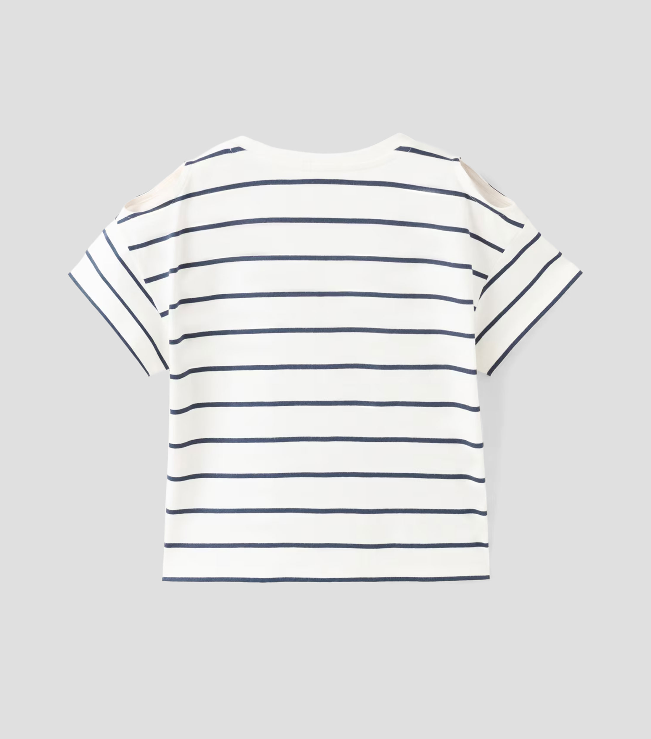 Playera cuello redondo manga corta rayas Niña