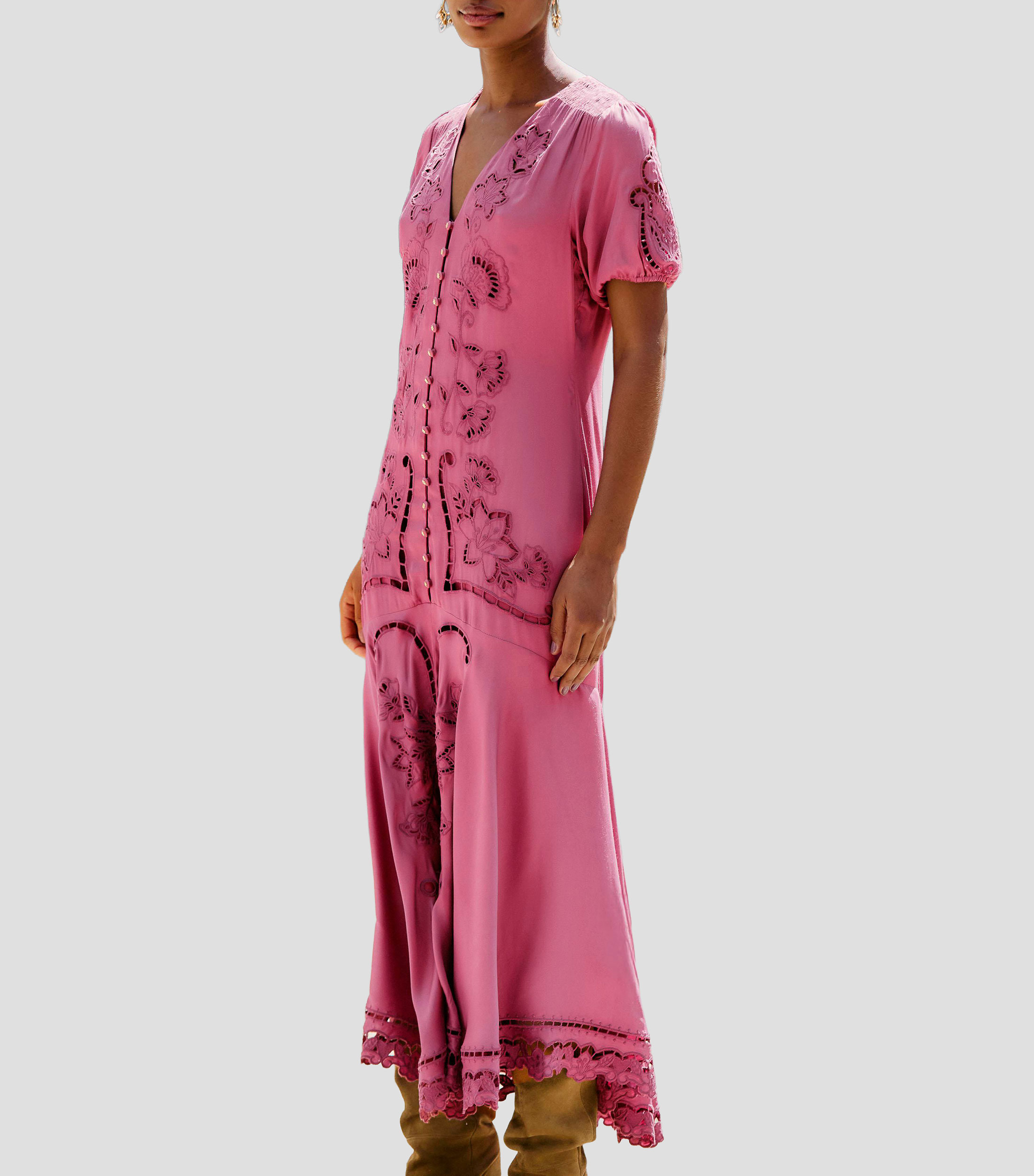 Vestido maxi liso Mujer