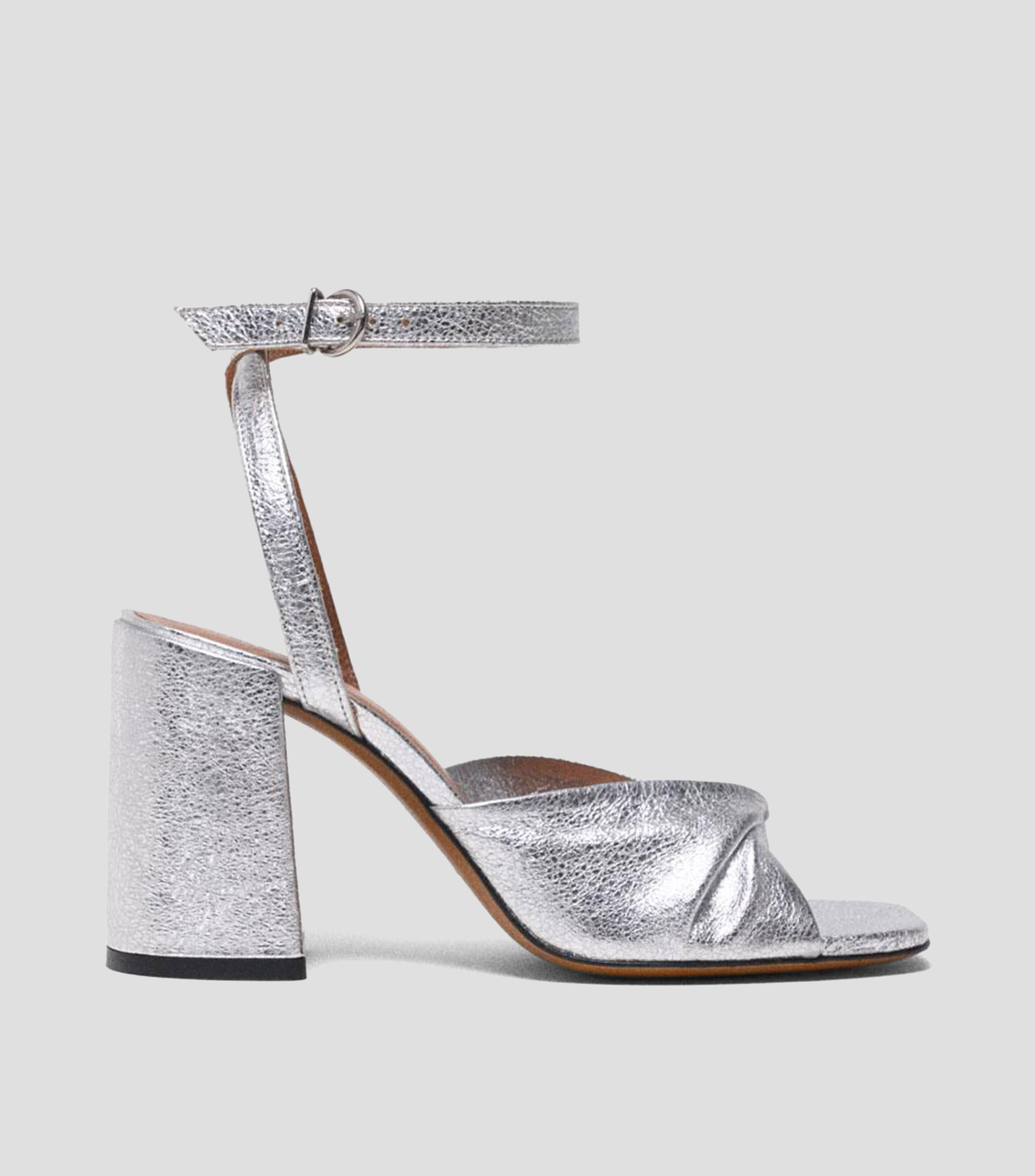 Sandalias con tacón alto media luna Mujer