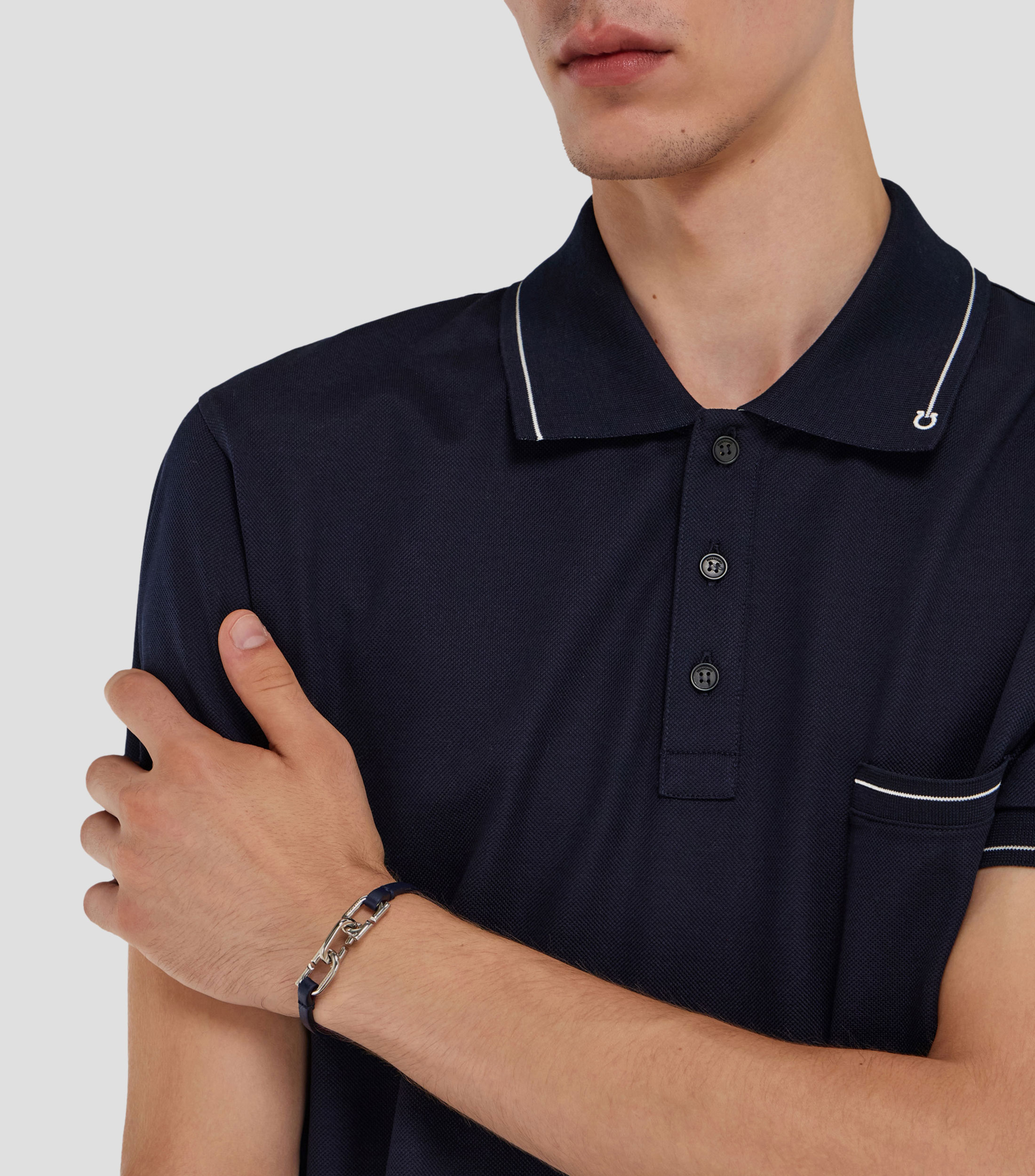 Pulsera bicolor Gancini Hombre