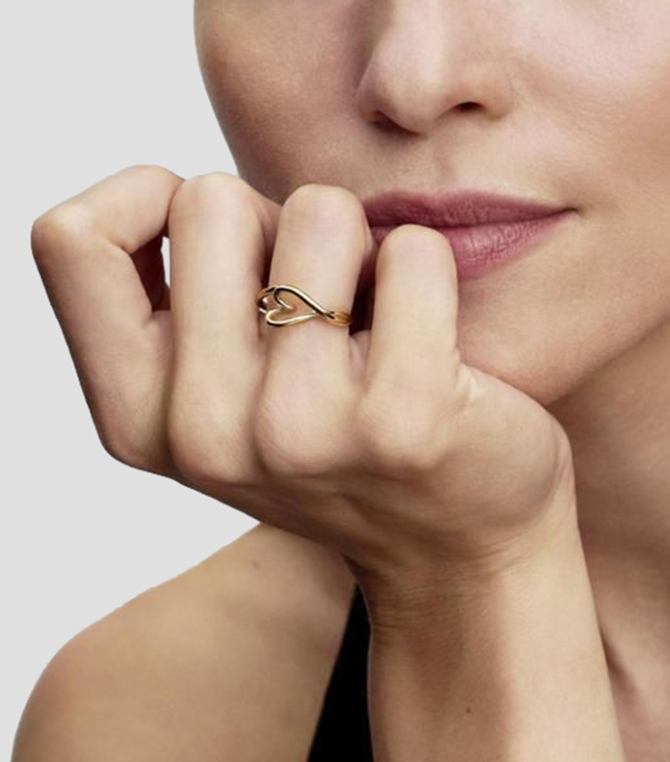 Anillo en plata con corazón Mujer