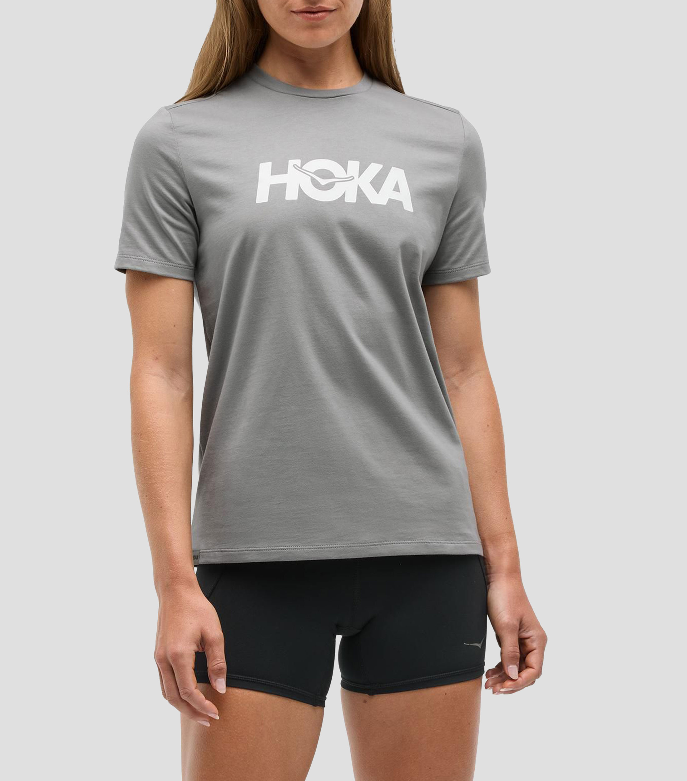 Playera cuello redondo manga corta lisa Mujer