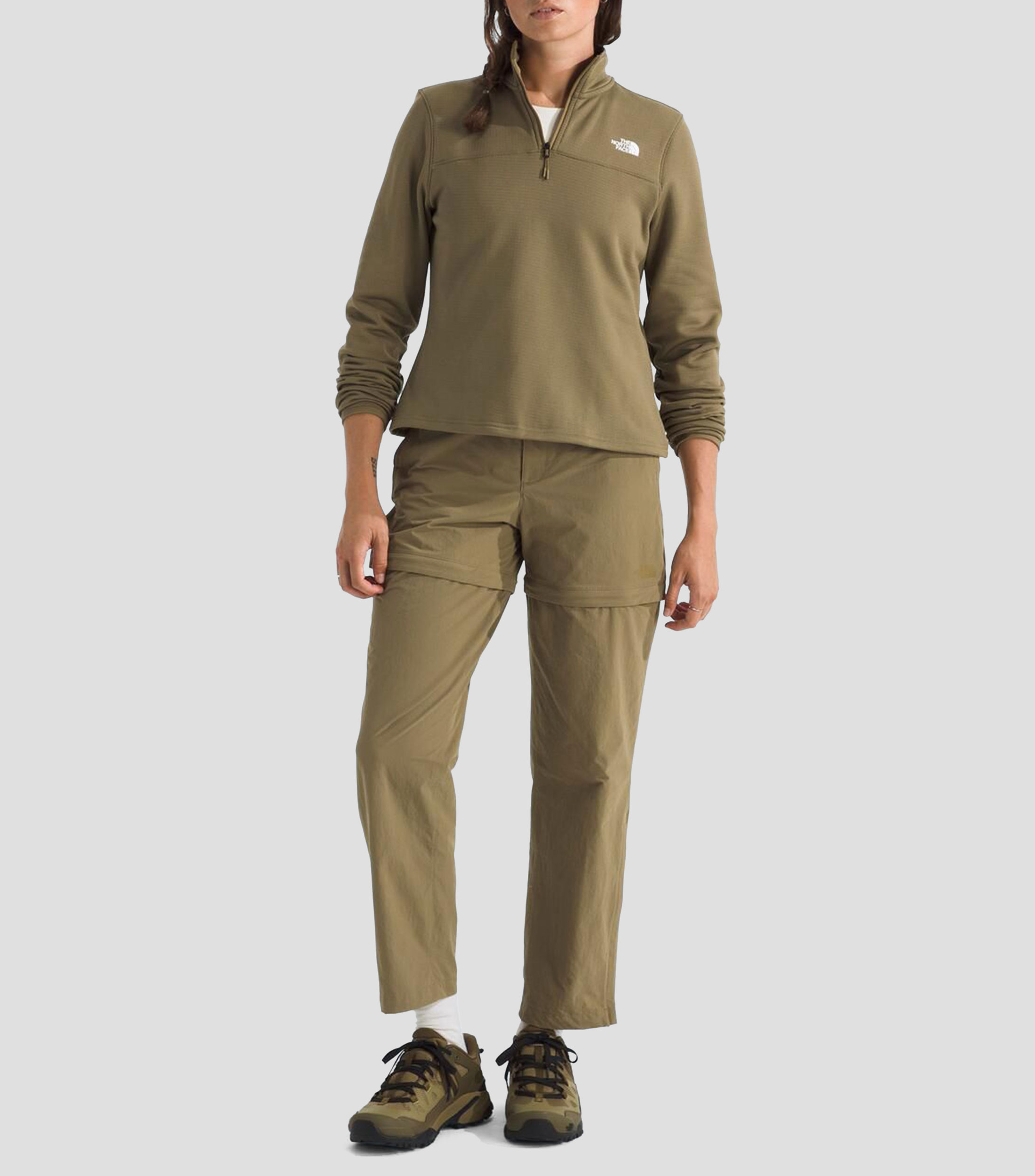 Chamarra para entrenamiento W Trail Grid Fleece Q Zip Mujer