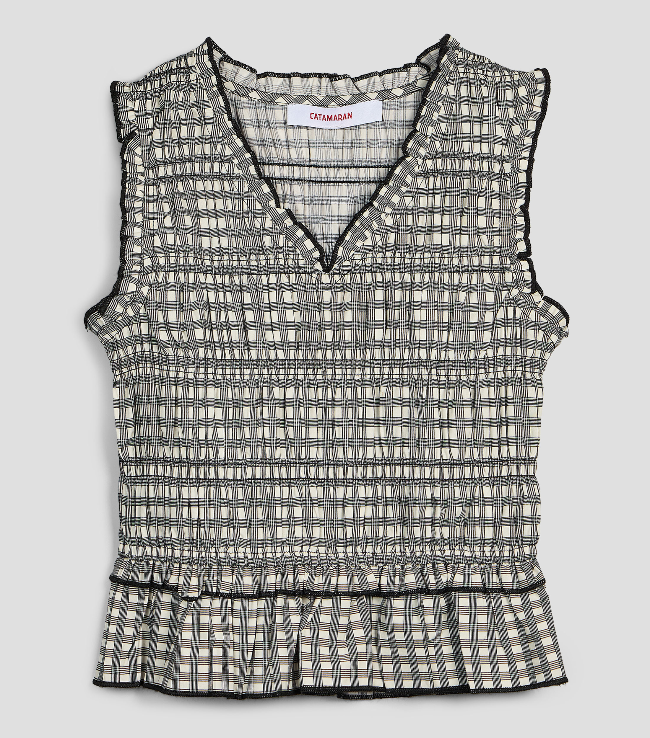 Blusa cuadros sin mangas Niña