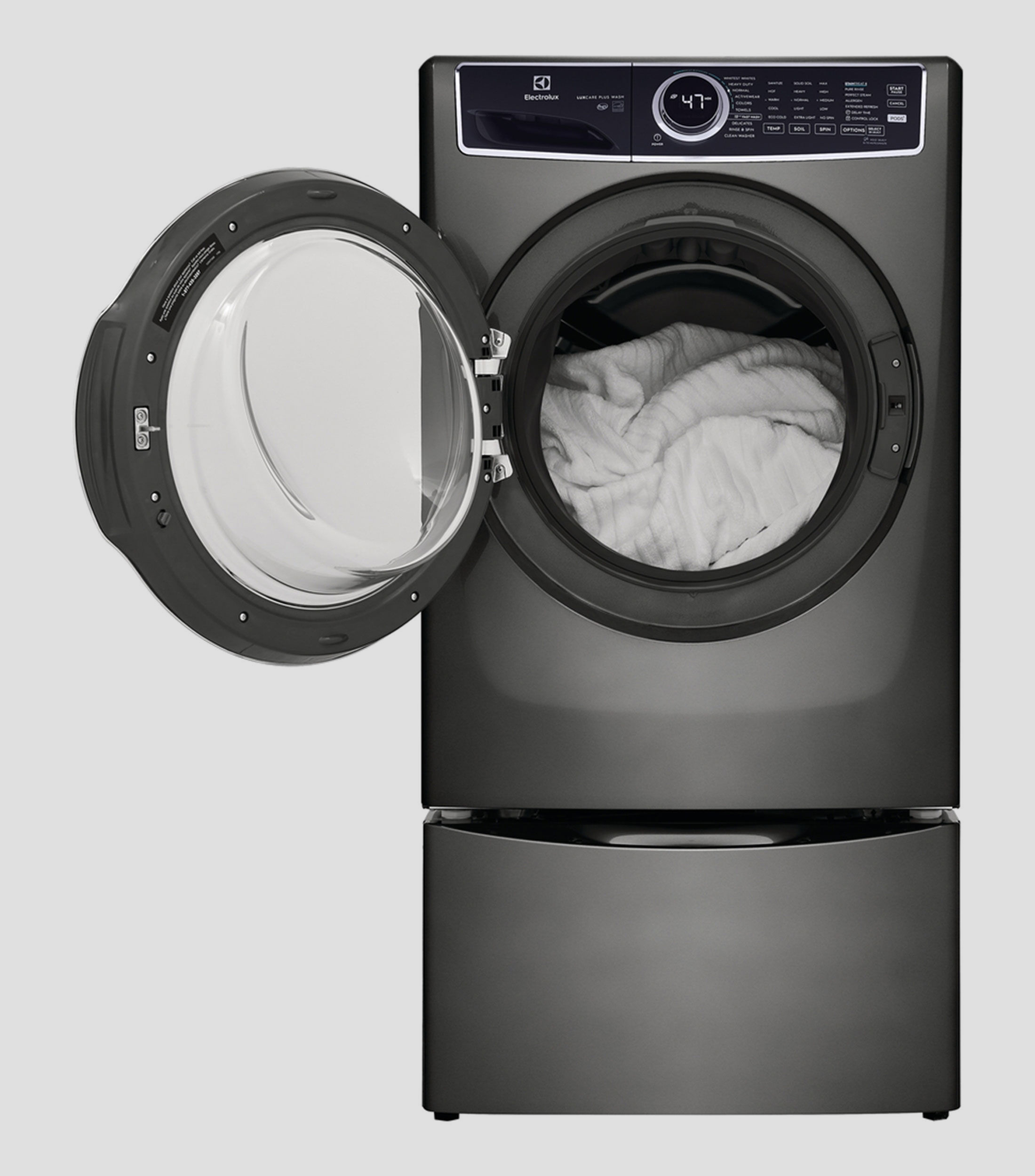 Lavadora ELFW7537AT de Carga Frontal con Pedestal 21 Kg Titanio