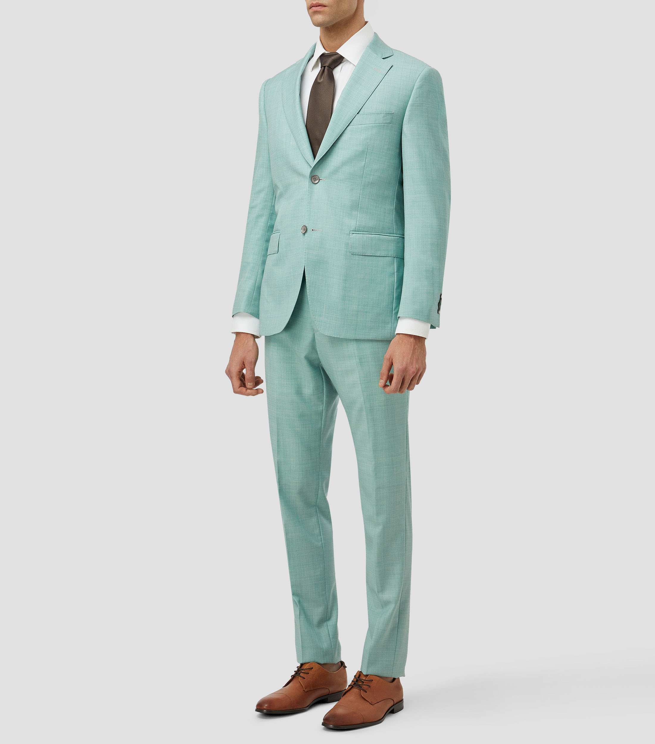 Traje corte regular liso Hombre