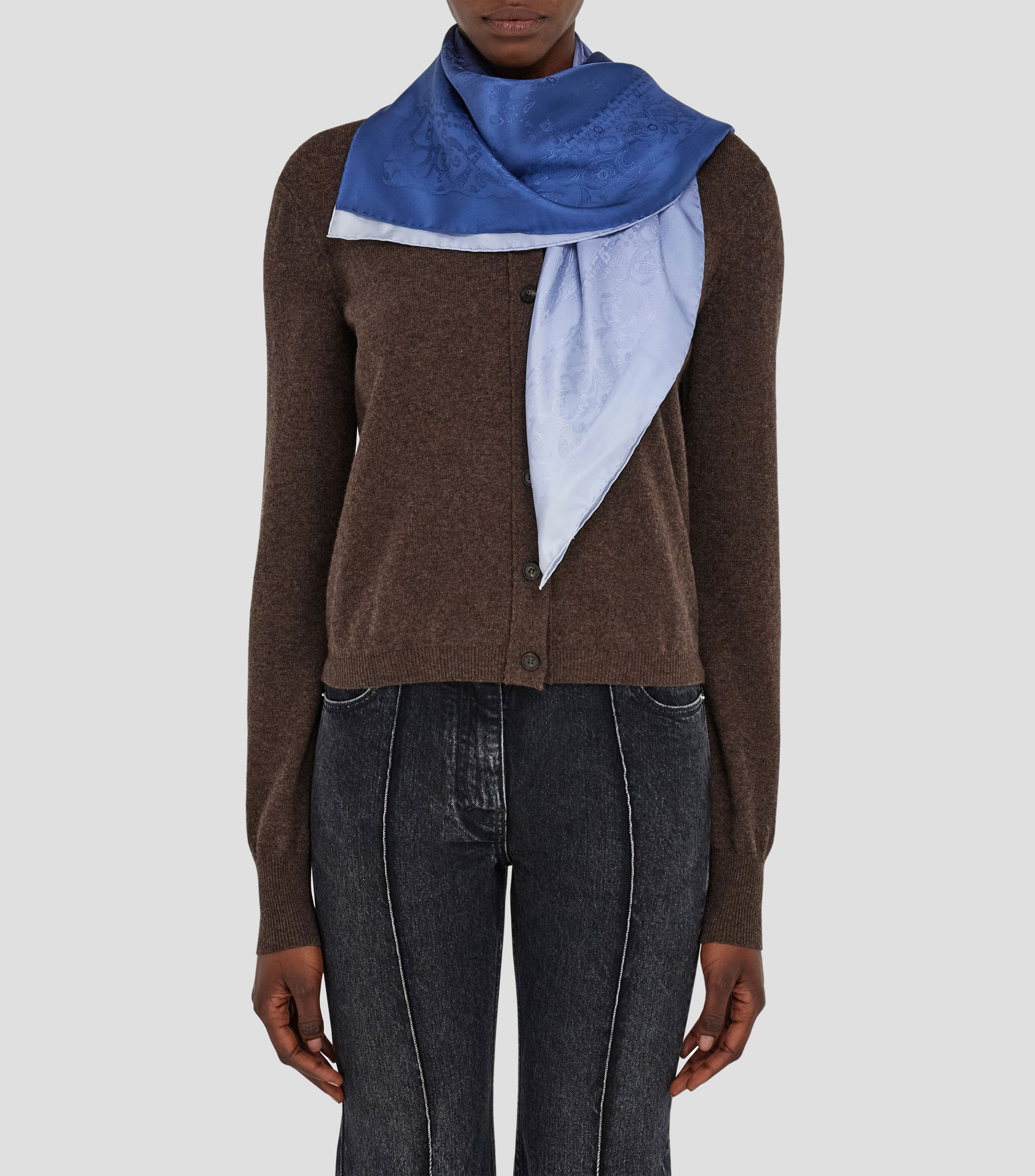 Pañuelo de seda jacquard Palazzo Mujer