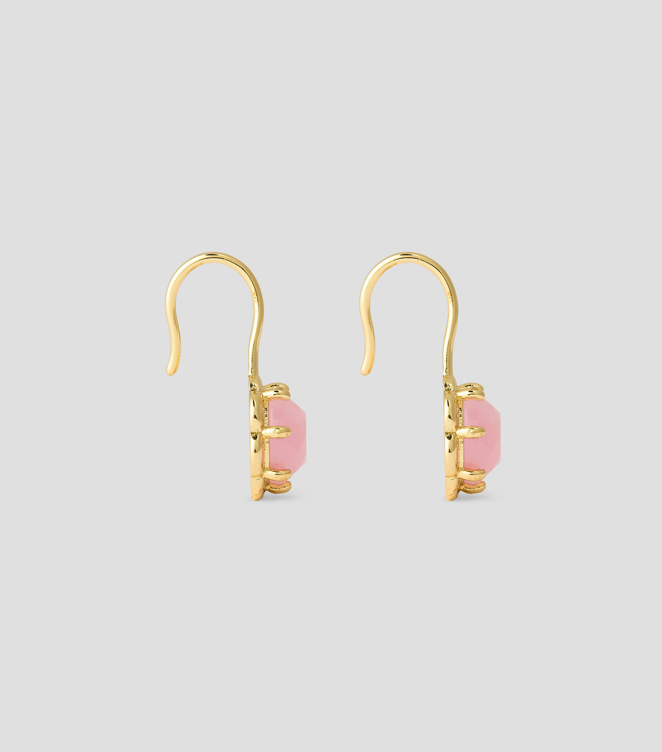 Aretes flor con cristal Mujer
