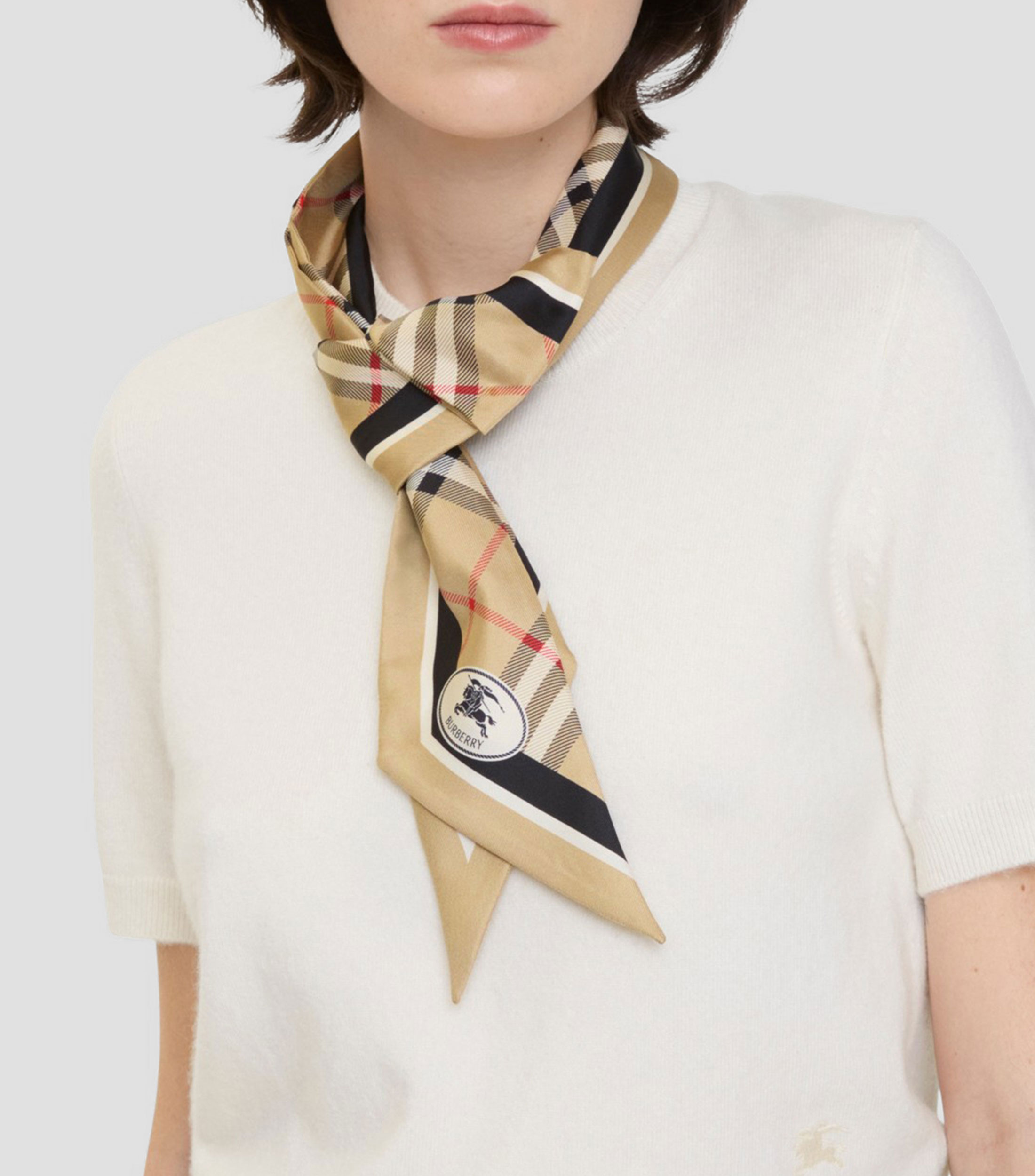 Pañuelo en seda con estampado Unisex
