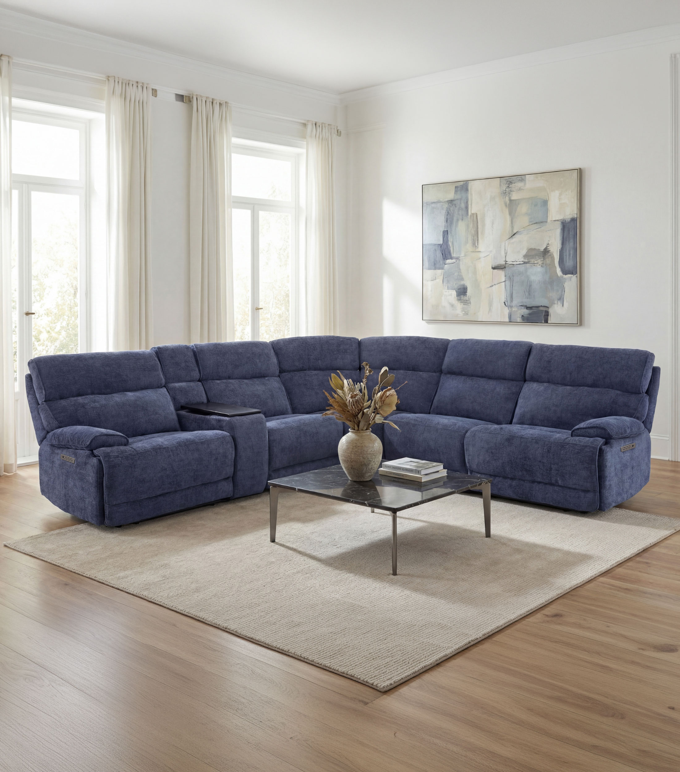 Sala Modular Esquinera Reclinable Eléctrica