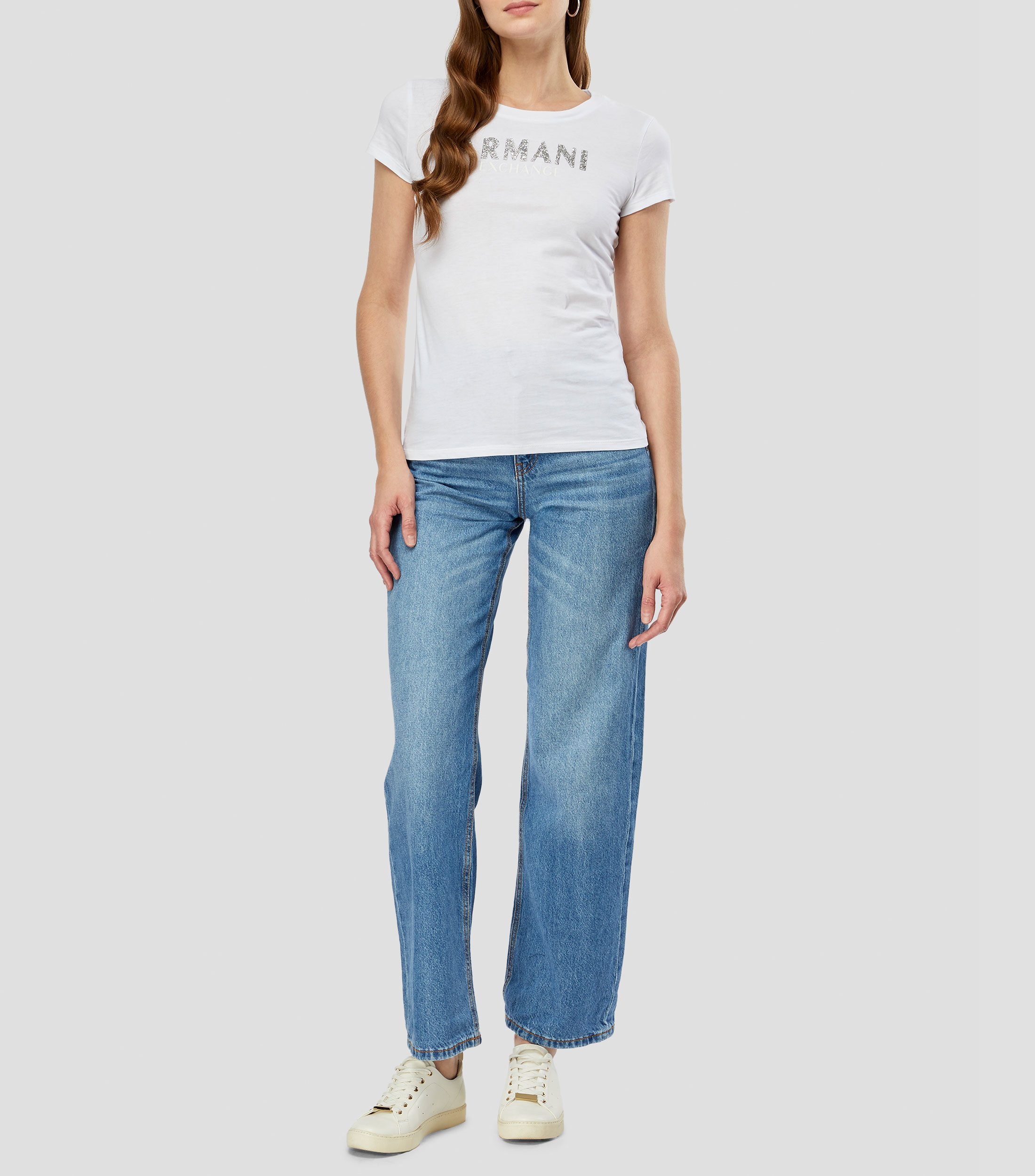Playera cuello redondo manga corta lisa Mujer