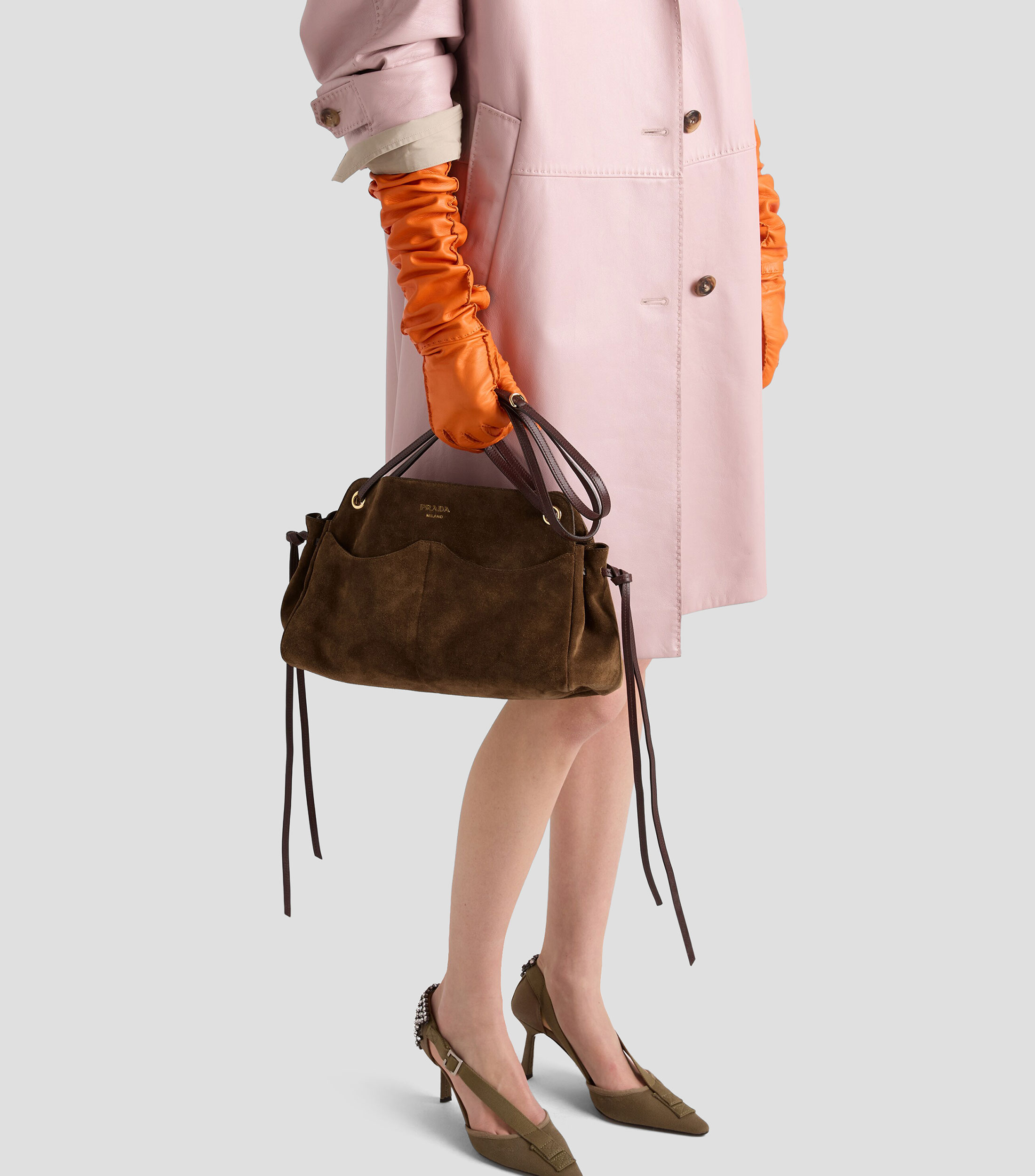 Bolsa Tote Café en Piel, Mujer