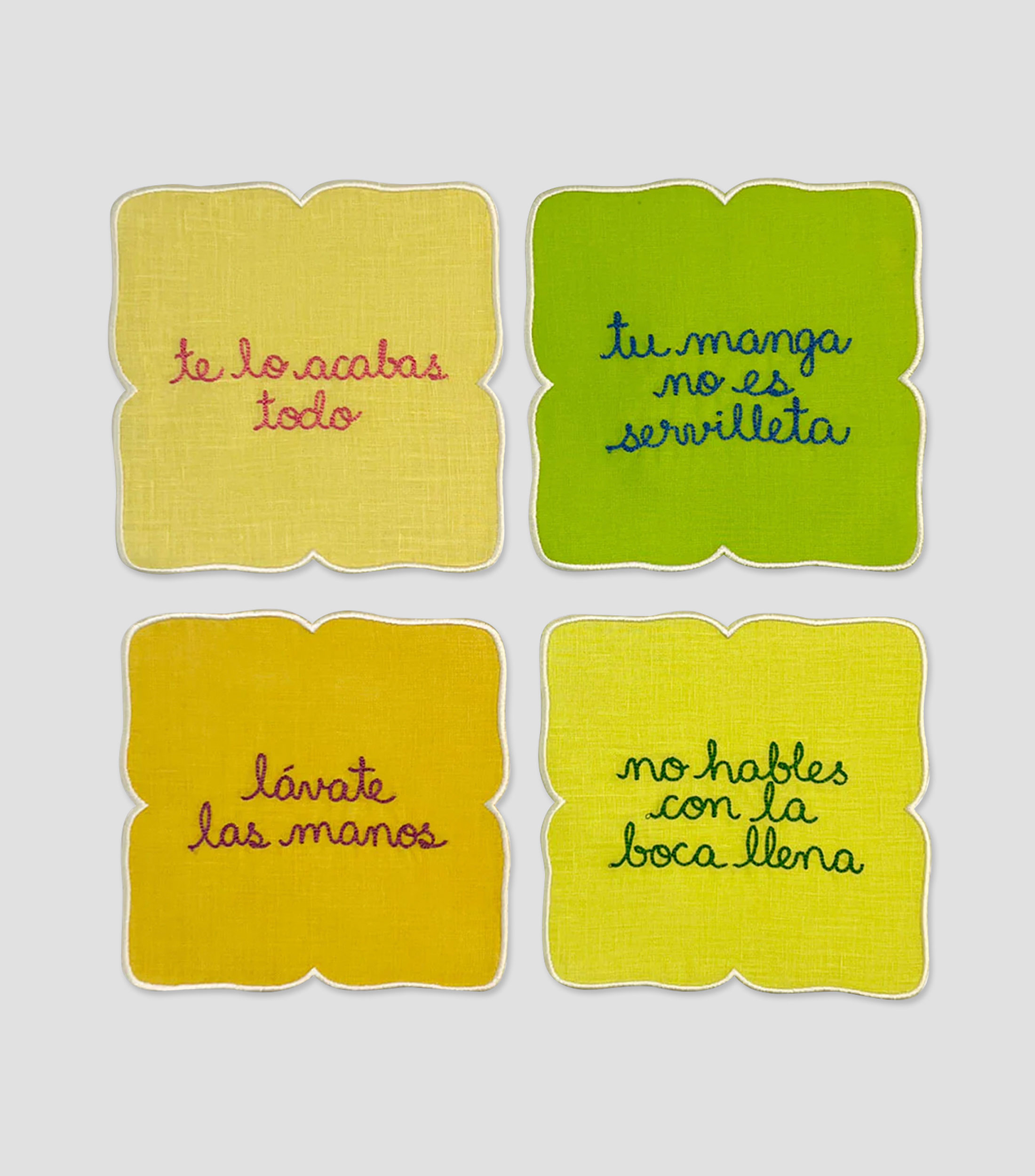 Set 4 Cocteleras con frases de modales
