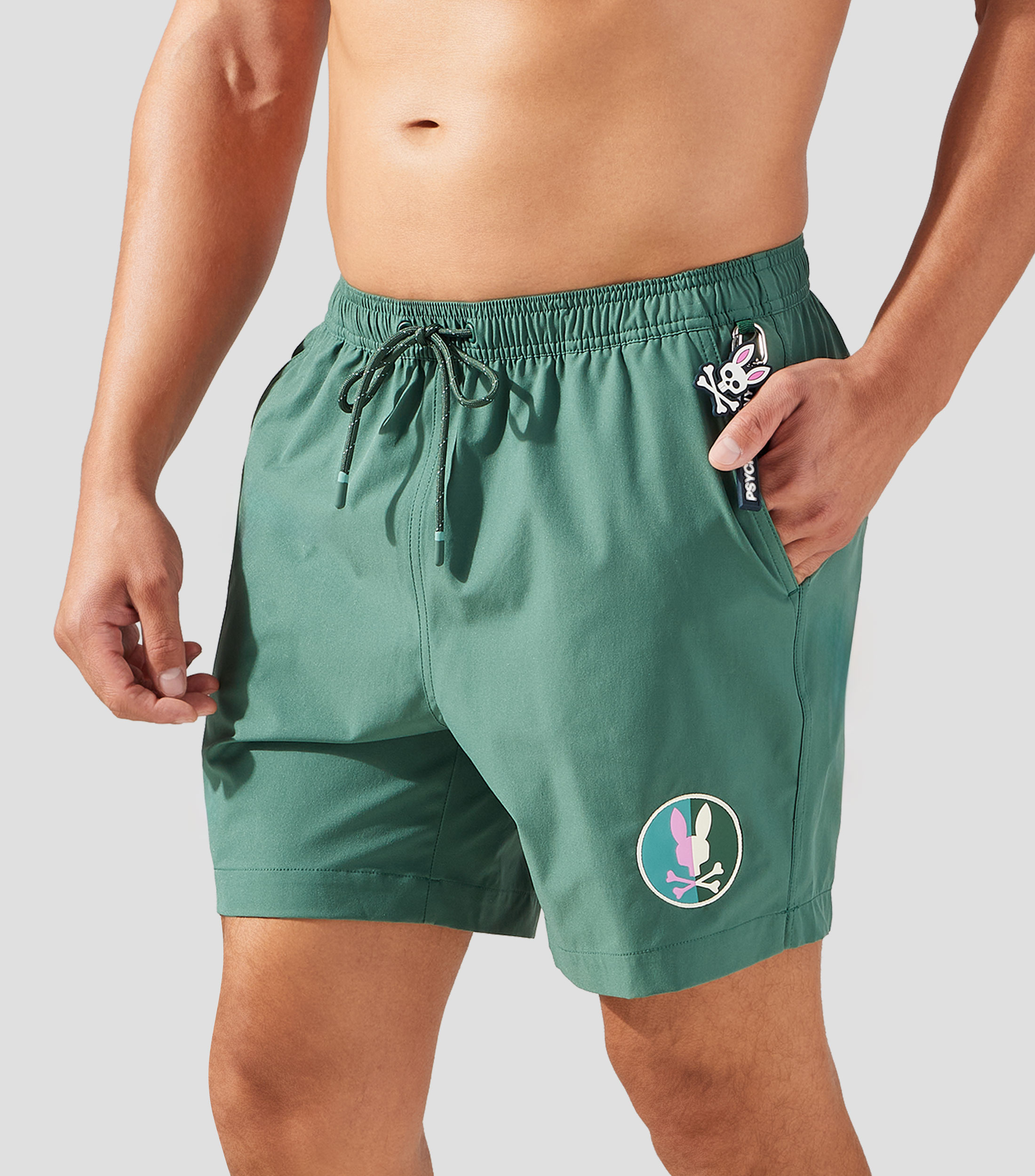 Traje de baño largo liso Hombre